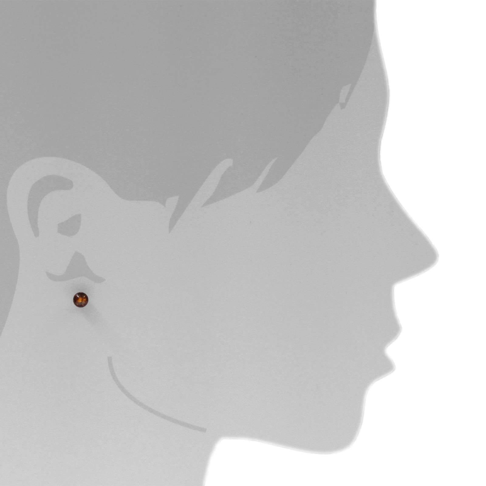 Paar Ohrstecker OSTSEE-SCHMUCK "Ostsee-Schmuck Ohrstecker Klassisch 6 mm", weiß, Ohrringe, Damen, 6mm, Silber 925 (Sterlingsilber) 2