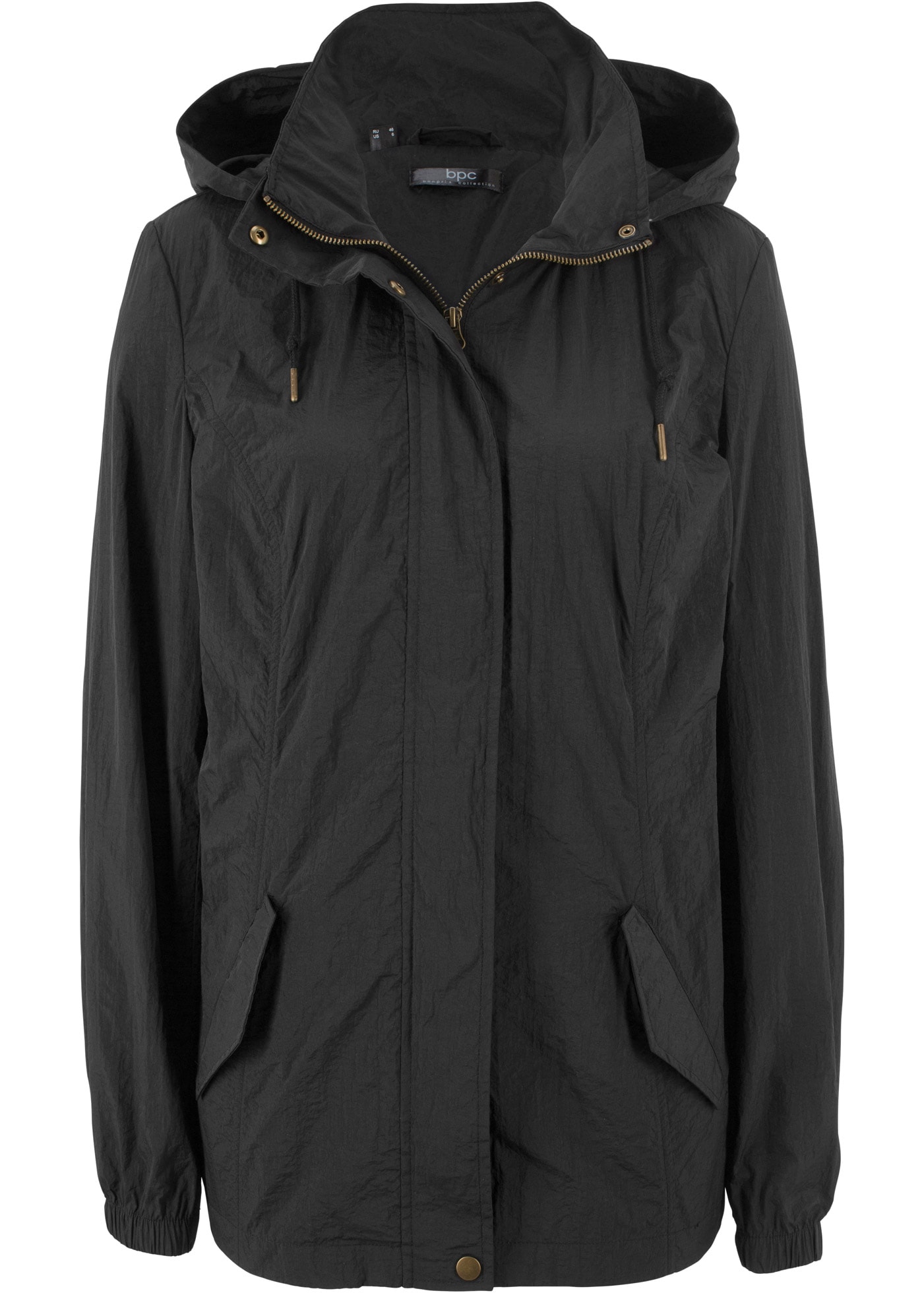 bonprix Allwetterjacke mit Kapuze sportlicher Stil, leichter Parka mit Kapuze, mit seitlichen Taschen