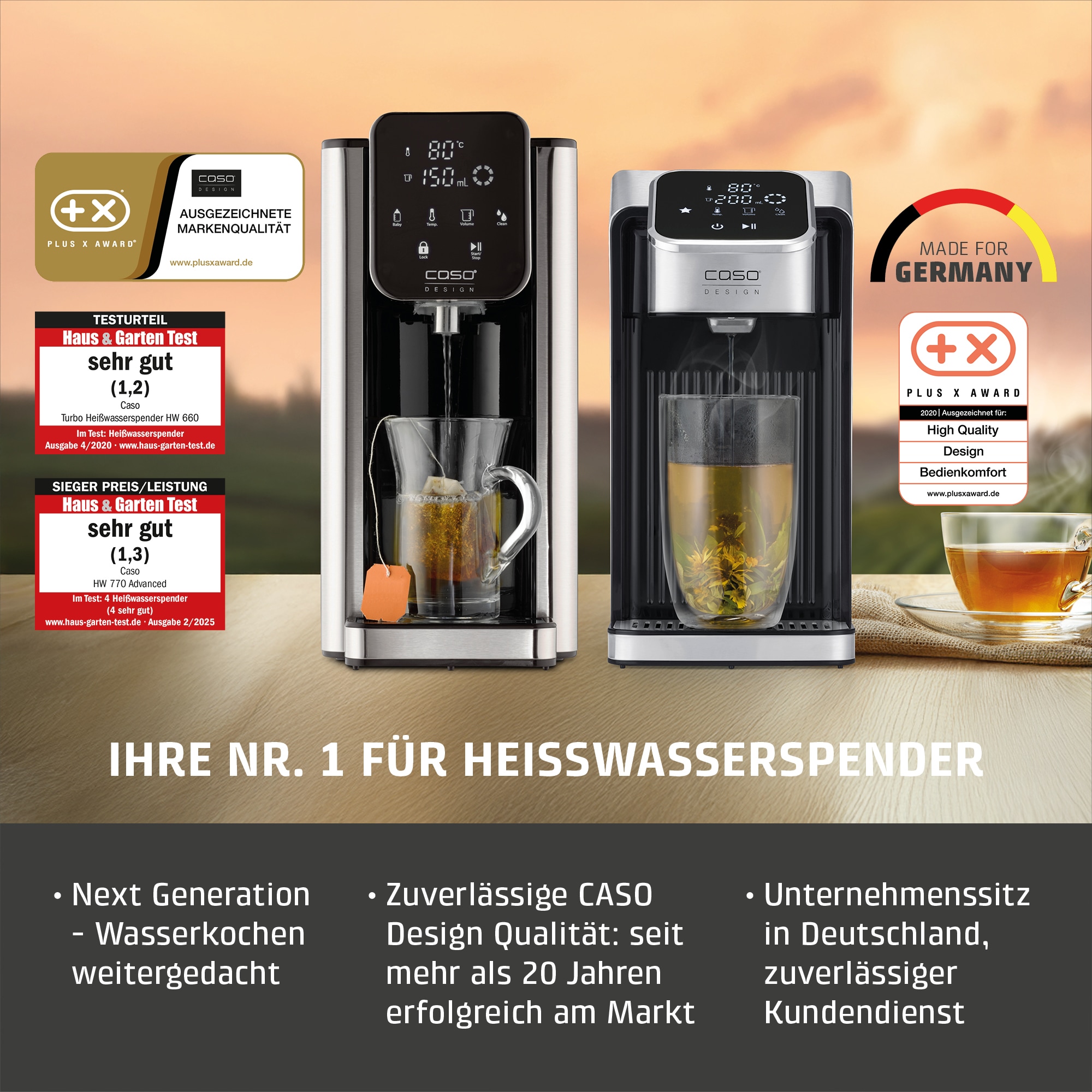Caso Heißwasserspender »1889 HW 770 Advanced« 2,7 l 2600 W 13-stufiger Temperaturwahl von 40 - 100 °C in 5 °C-Schritten
