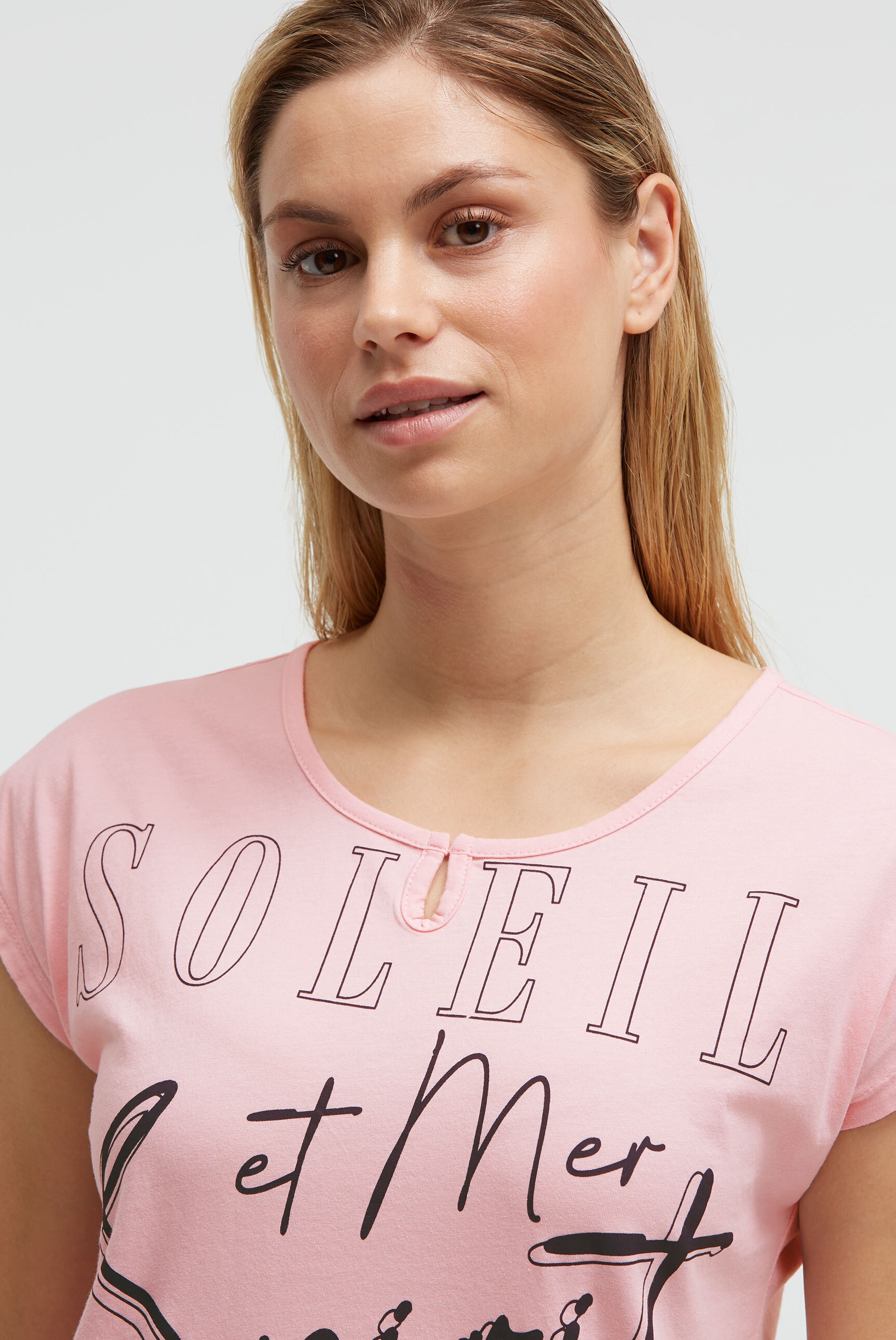 SOCCX Rundhalsshirt mit überschnittenen Schultern