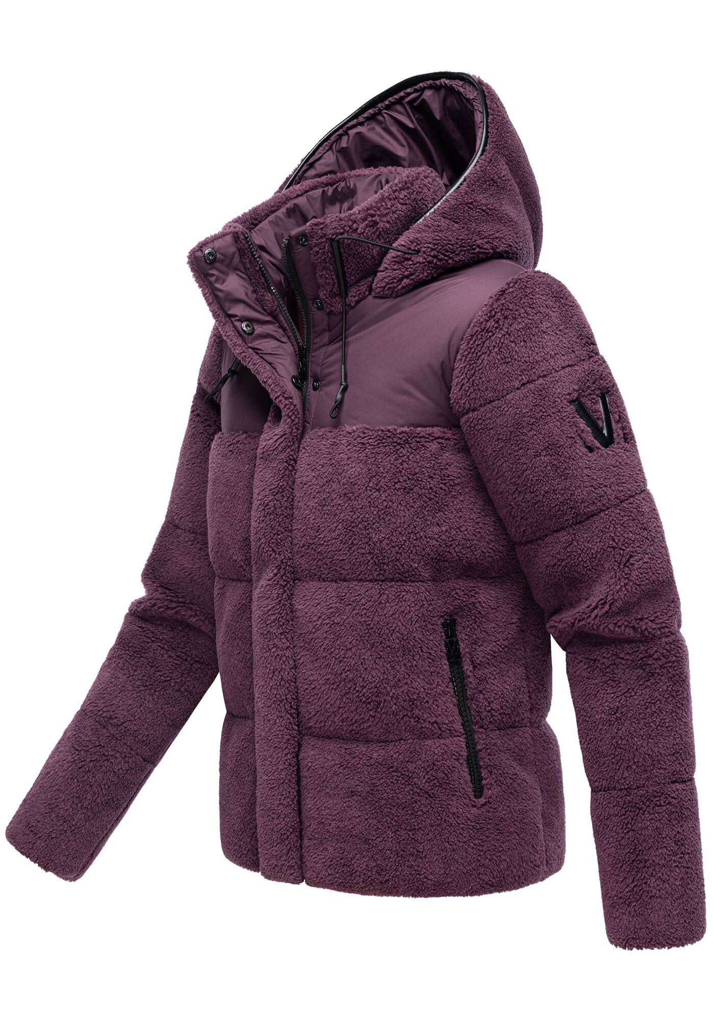 Marikoo Winterjacke »Kaguraa«, warme Teddyfell Sherpa Jacke