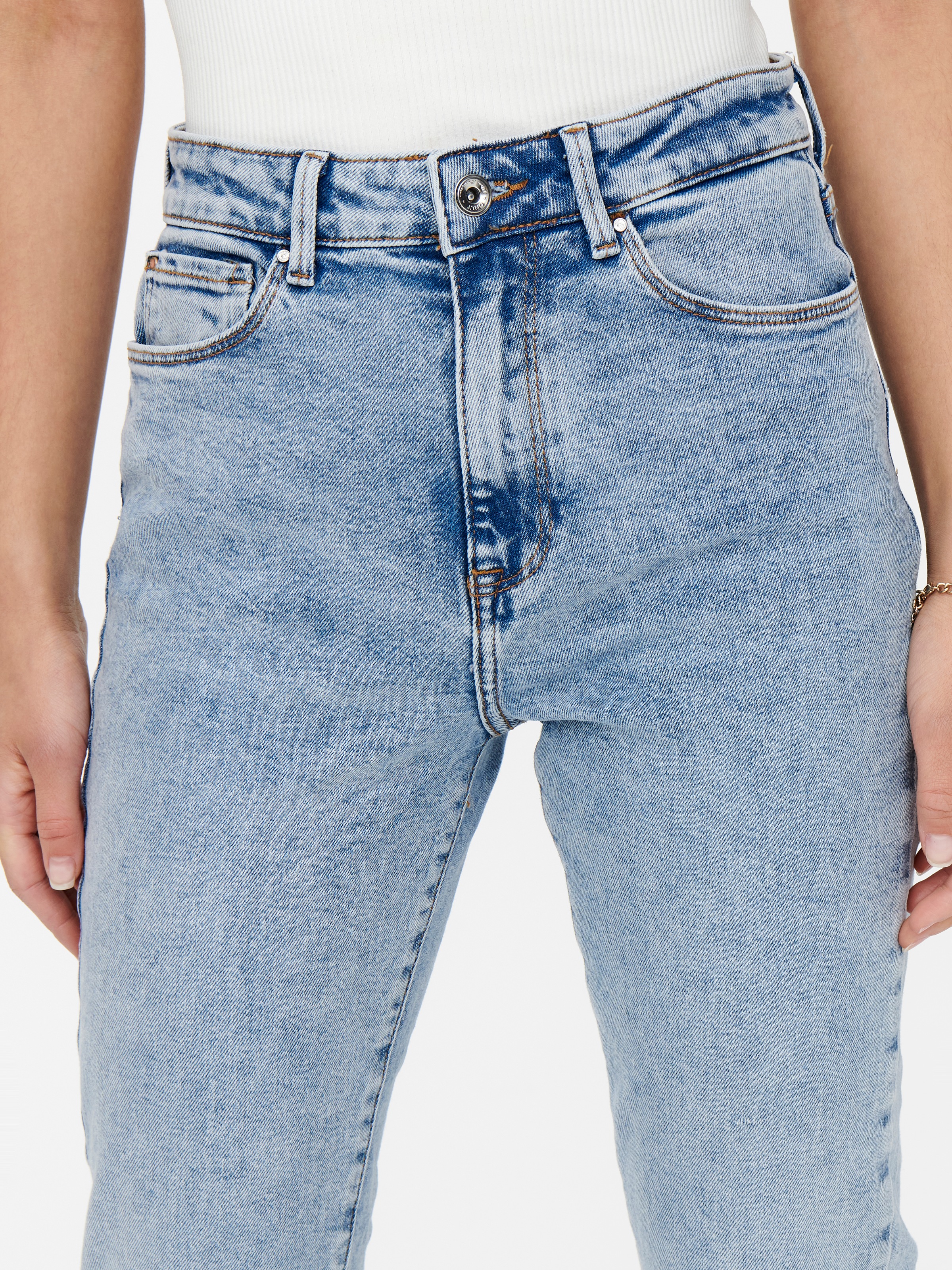 ONLY High-waist-Jeans "ONLEMILY – Ankle-Jeans mit High Waist und geradem Sc günstig online kaufen