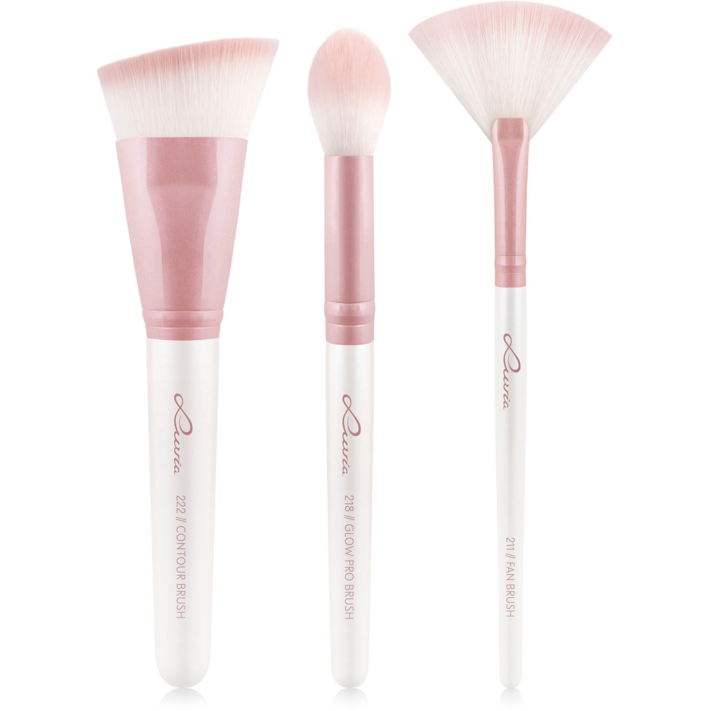 Luvia Cosmetics Kosmetikpinsel-Set »Highlight and Contour«, (3 tlg.)