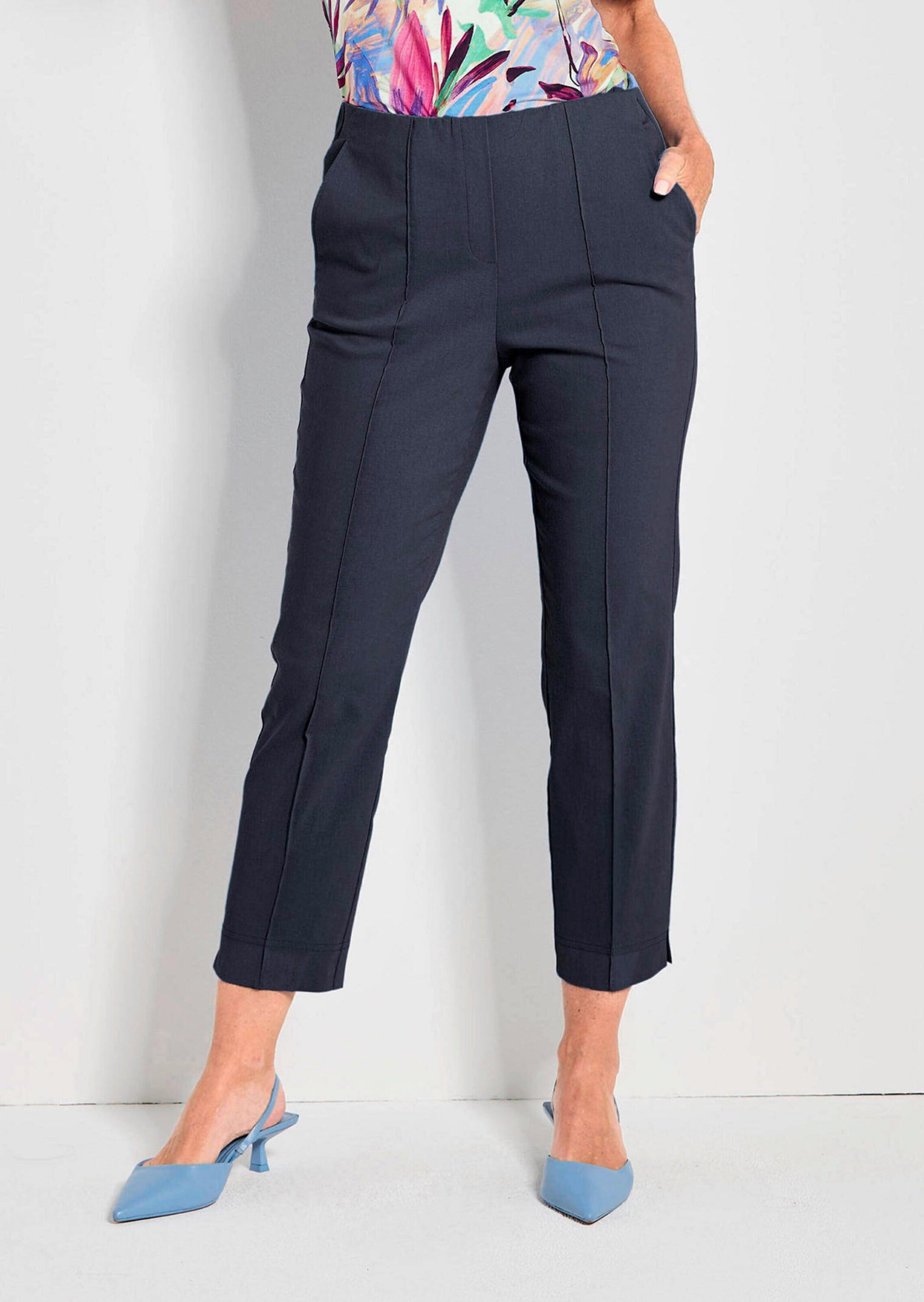 GOLDNER Stretch-Hose »7/8-Bengalinhose BELLA mit Biesen«