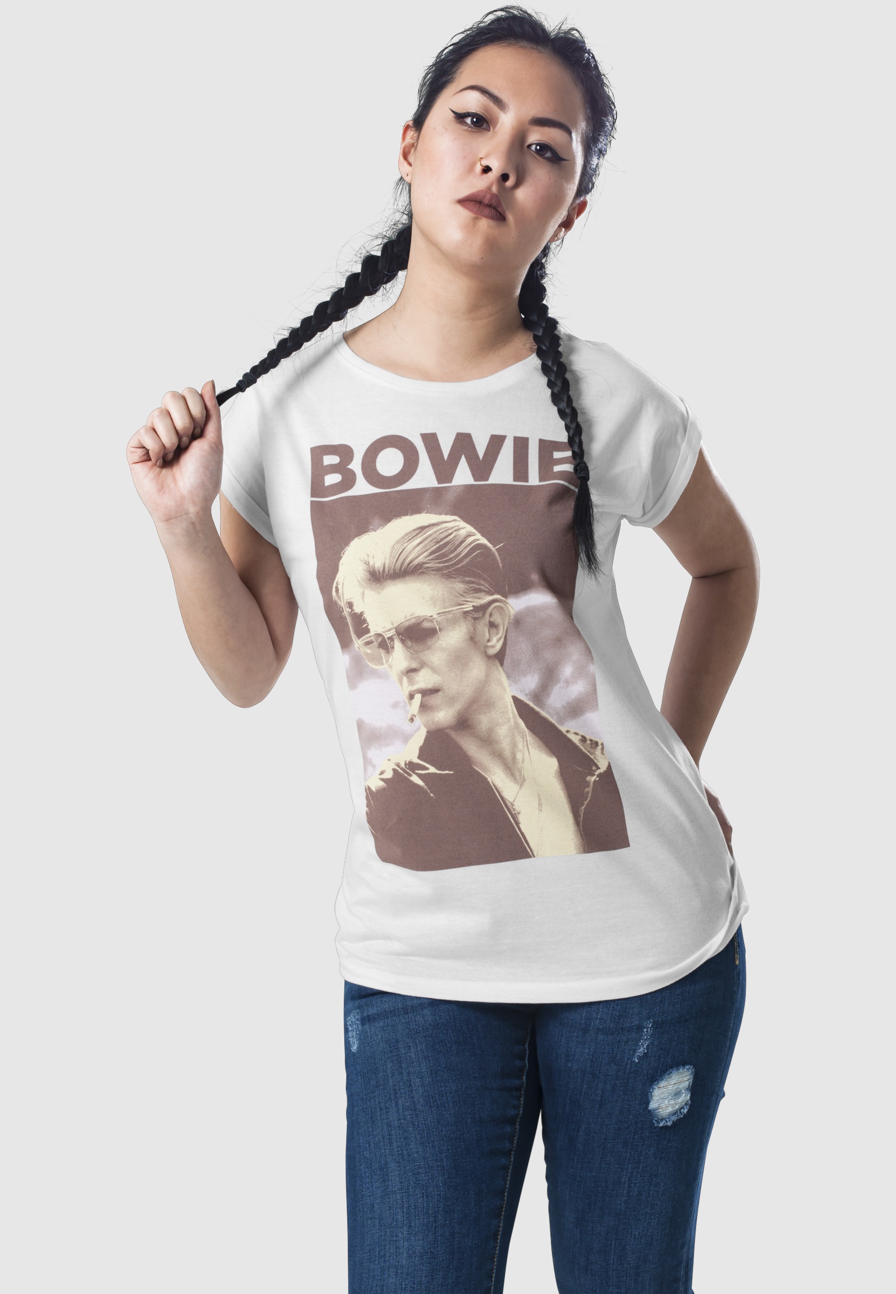MisterTee T-Shirt "MisterTee Damen Ladies David Bowie Tee" 1 Stk. günstig online kaufen