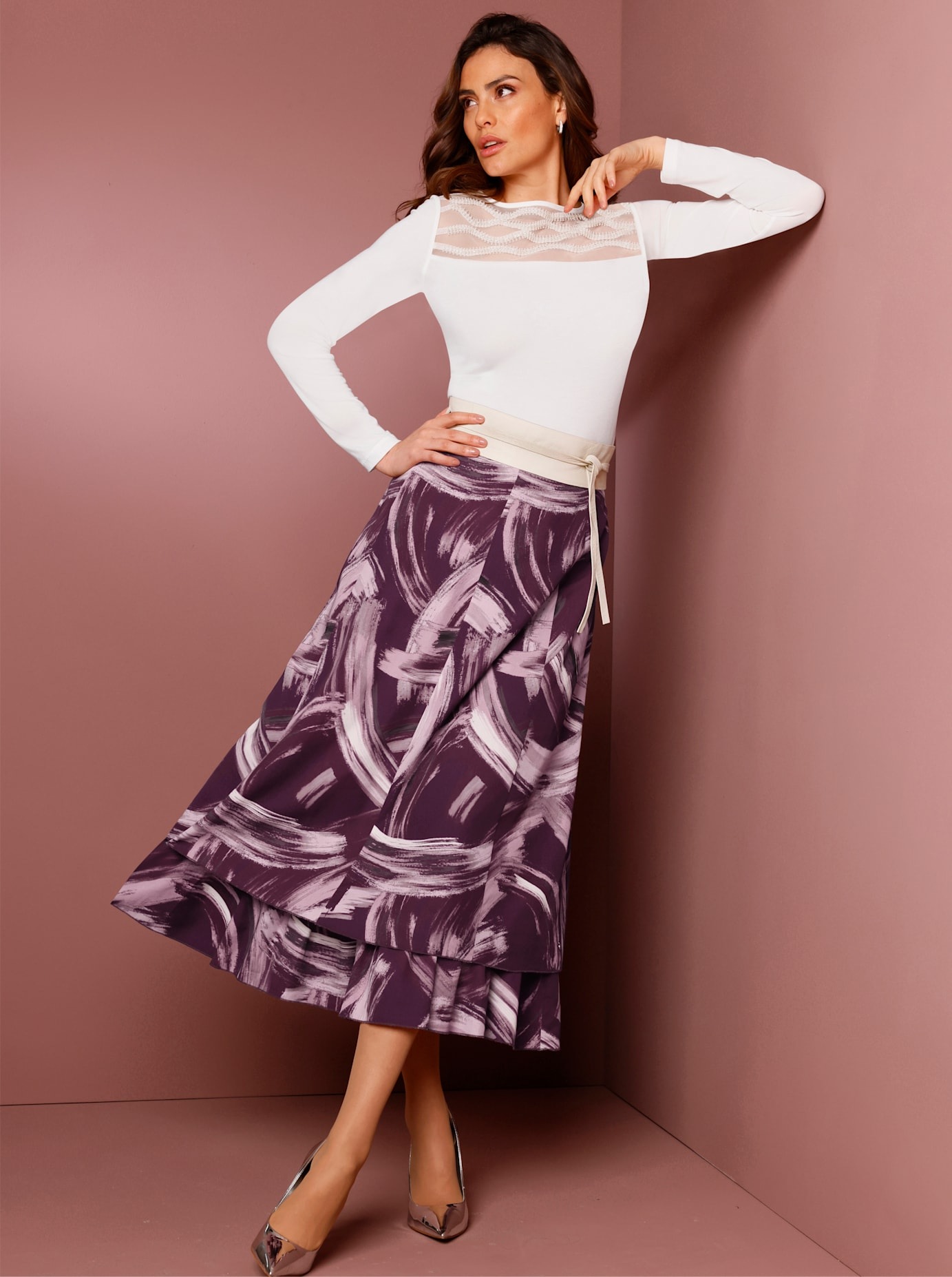 CREATION L PREMIUM Langarmshirt "Lyocell-Shirt", 1 Stk. günstig online kaufen