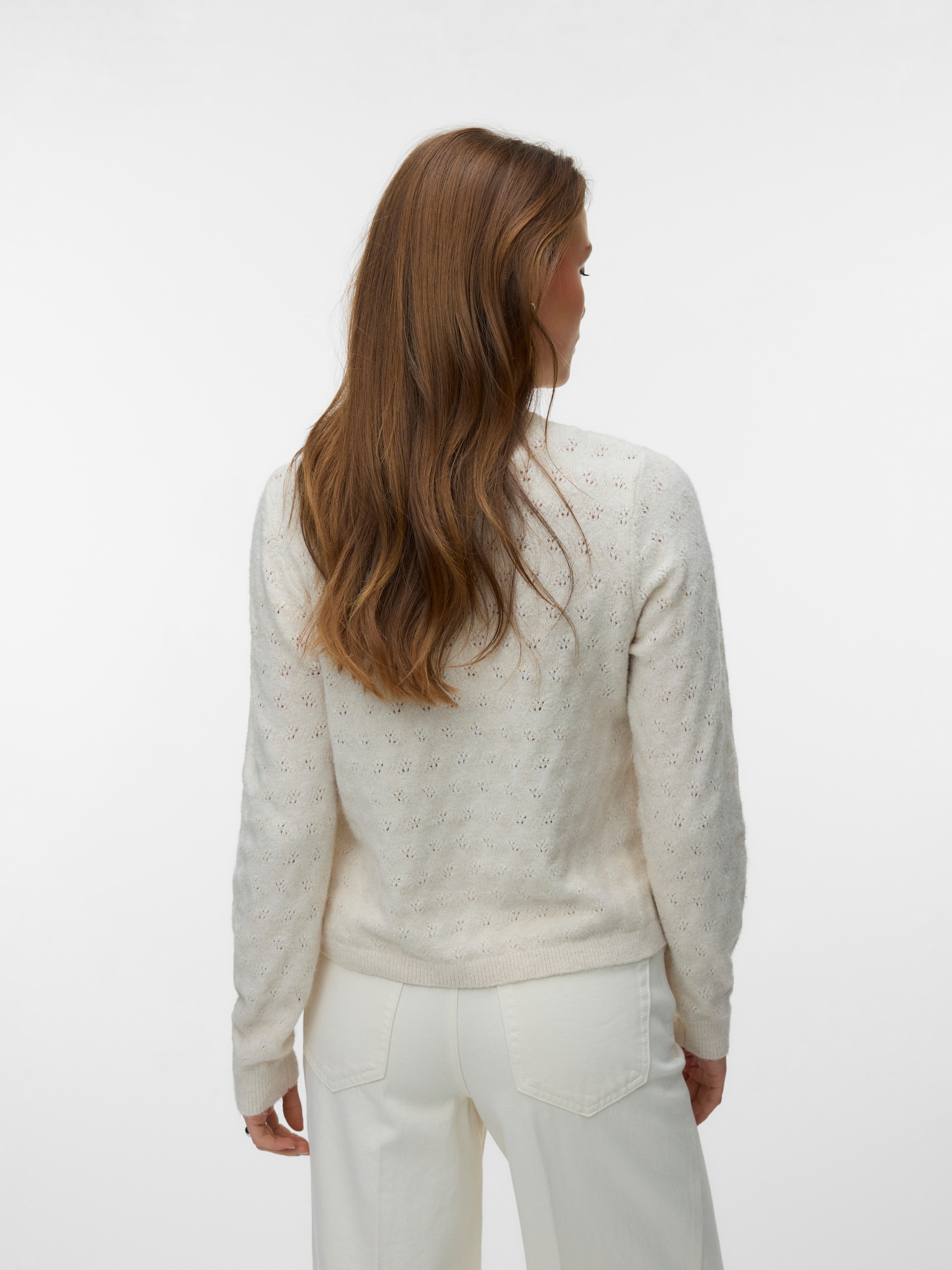 Vero Moda Strickjacke »VMDOFFY STITCH LS O-NECK CARDIGAN NOOS« Materialmix, regular fit