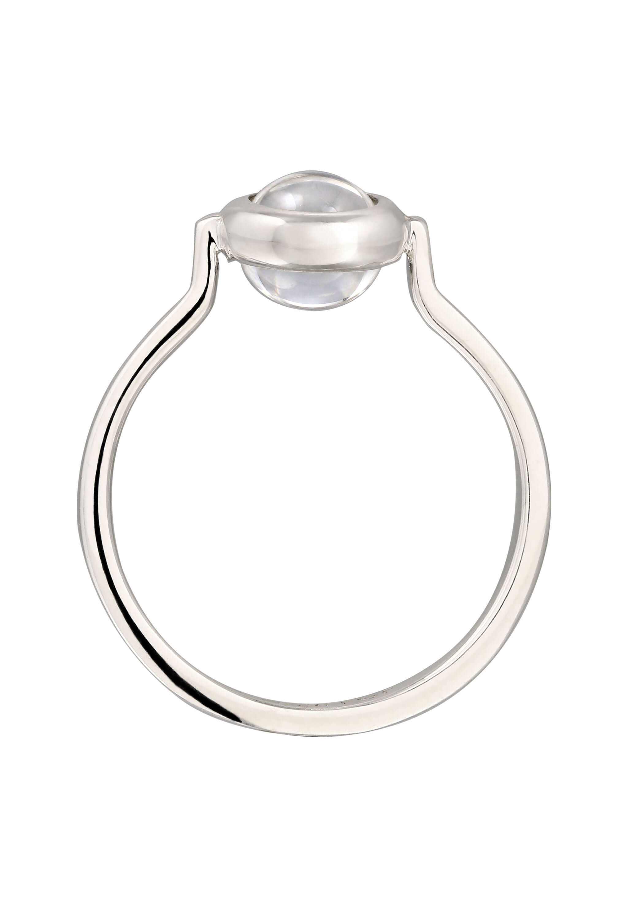 Elli Silberring »Ring Rock Crystal Kreis Transparent 925 Sterling Silber«