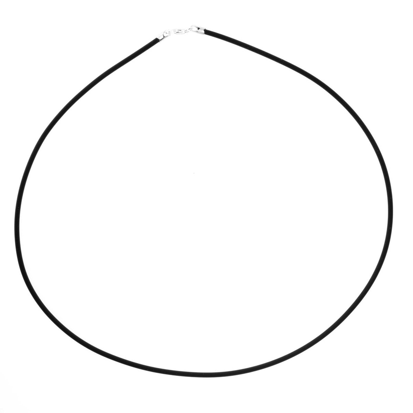 OSTSEE-SCHMUCK Damen Halsreif "Ostsee-Schmuck Halsreif Kautschuk 2,0 mm", 42cm, Kautschuk, L: 42, schwarz, Kautschuk, Halsketten