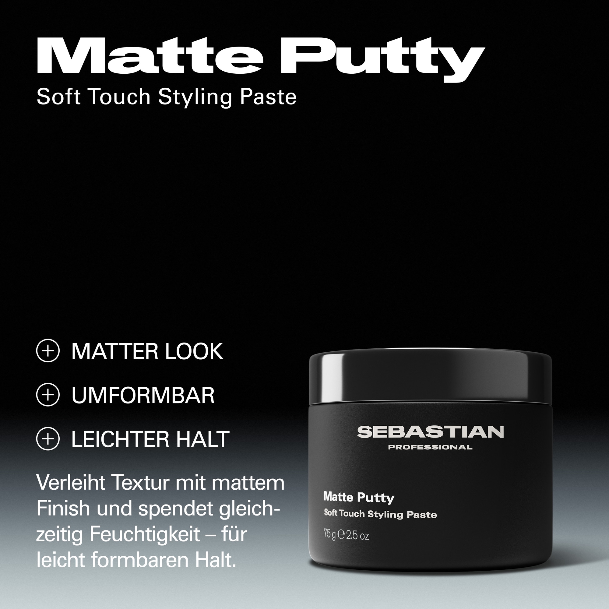 Sebastian Professional Haarcreme »Matte Putty« für trockenes Haar, mit Gel-Textur, schichtweise anwendbar