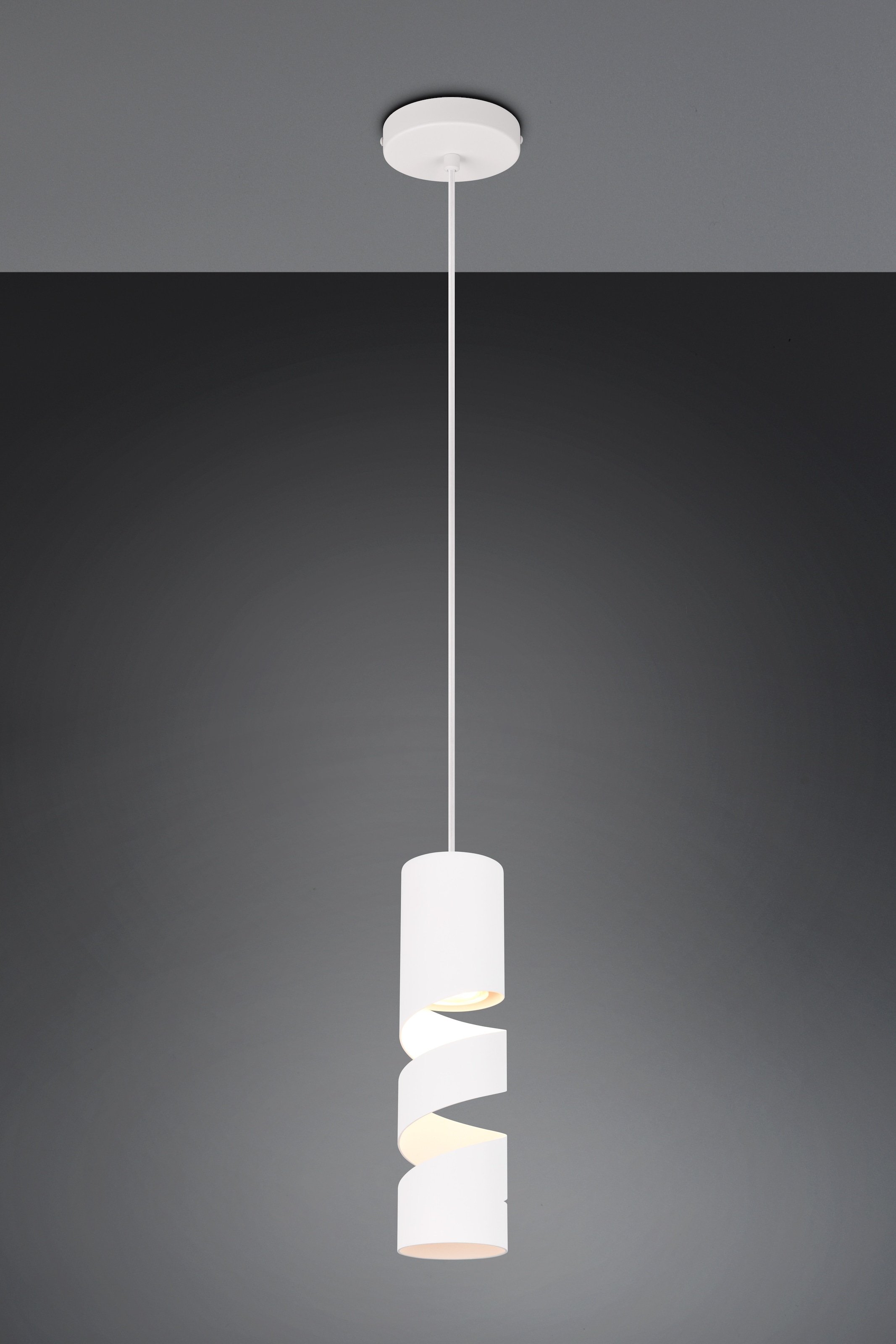TRIO Leuchten Pendelleuchte »STREAM, Hängelampe mit Metallschirm, exkl GU10 max 10W« GU10 1 Stk. warmweiß - kaltweiß Höhe einstellbar max 150 cm, Moderne Hängeleuchte Wohnzimmer Büro