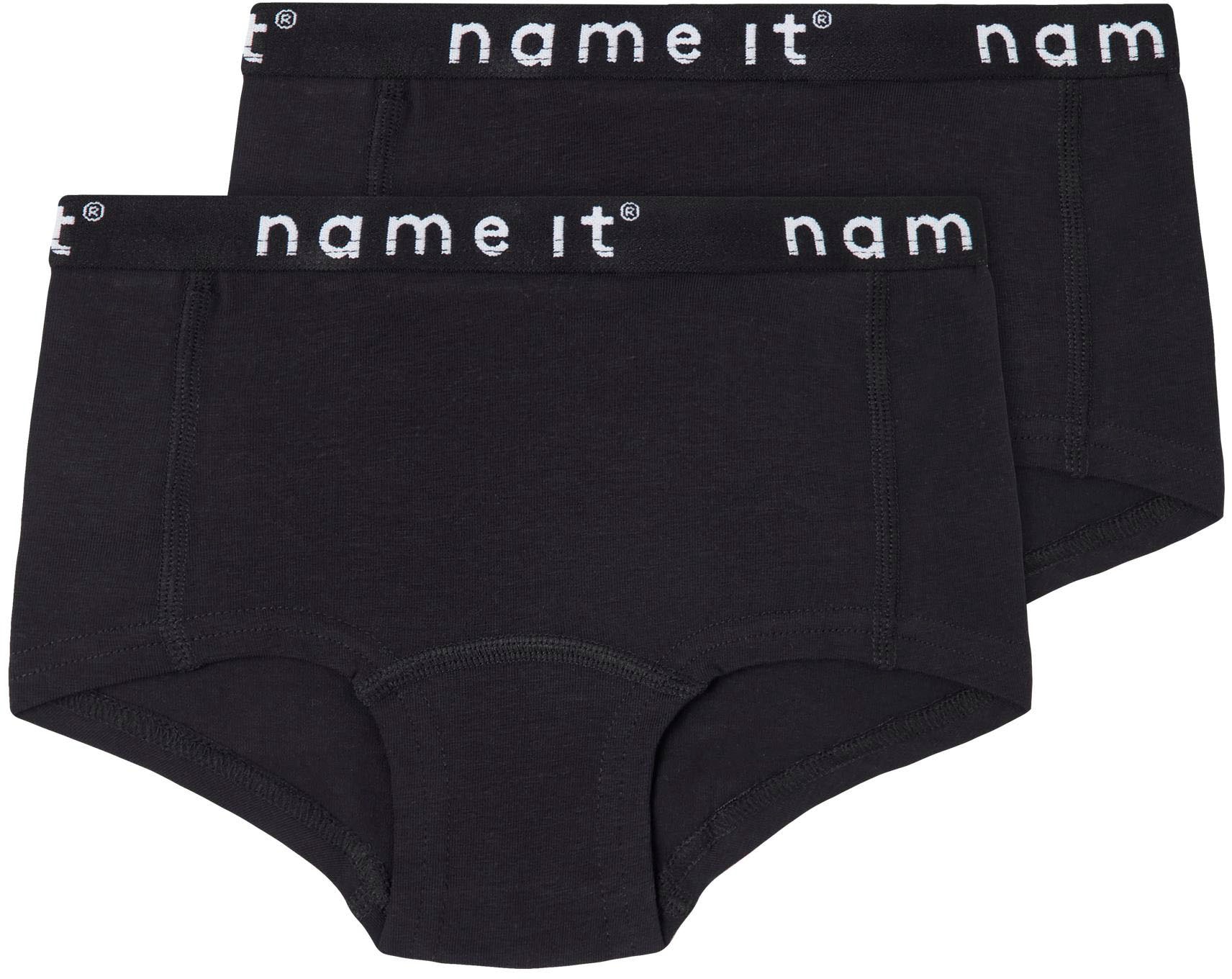 Name It Hipster "Nkfhipster 2P Noos" Packung, 2 Stk. Unifarben, Casual, Regular Fit, Baumwollmischung, Jersey