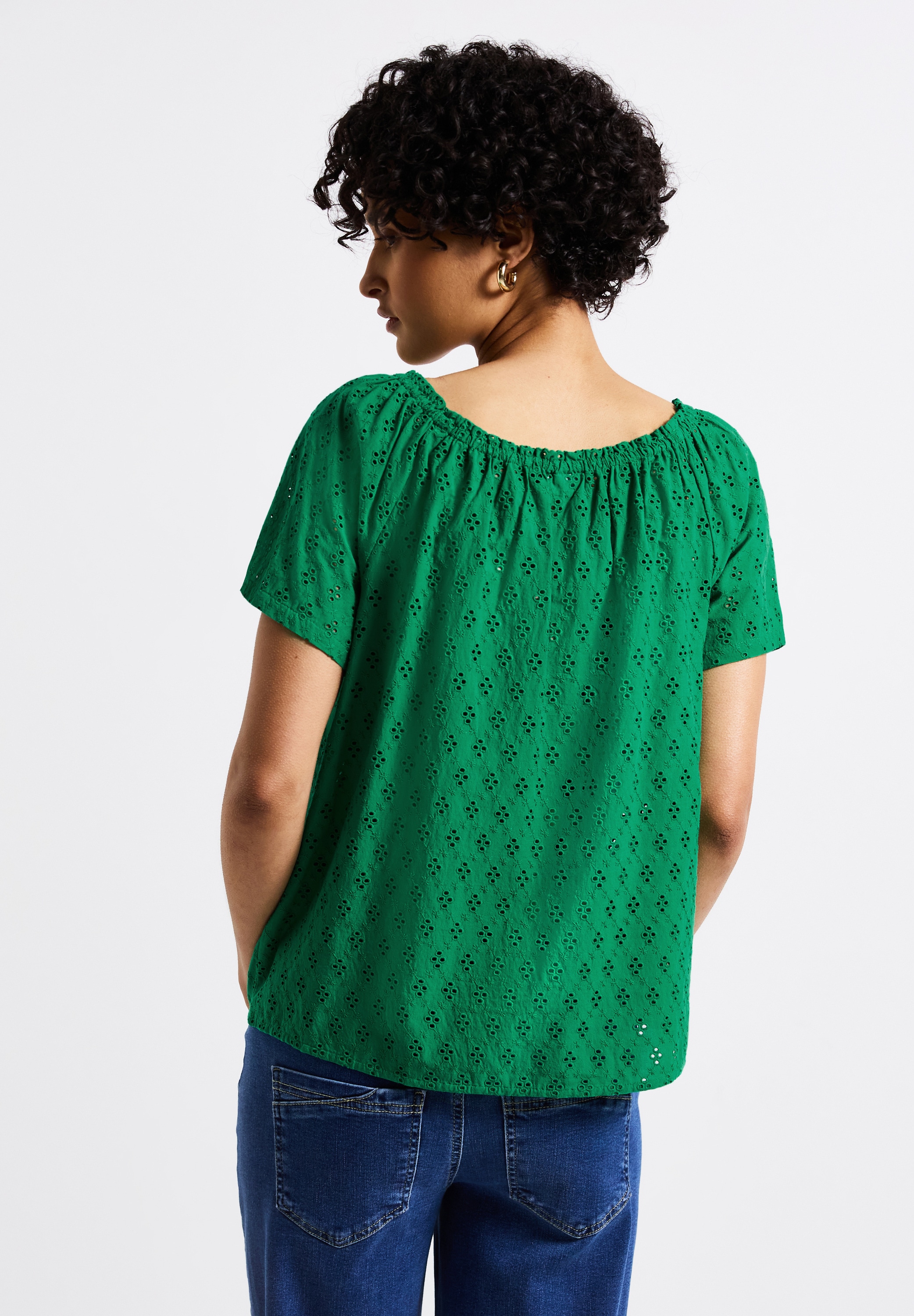 STREET ONE Carmenbluse, aus reiner Baumwolle
