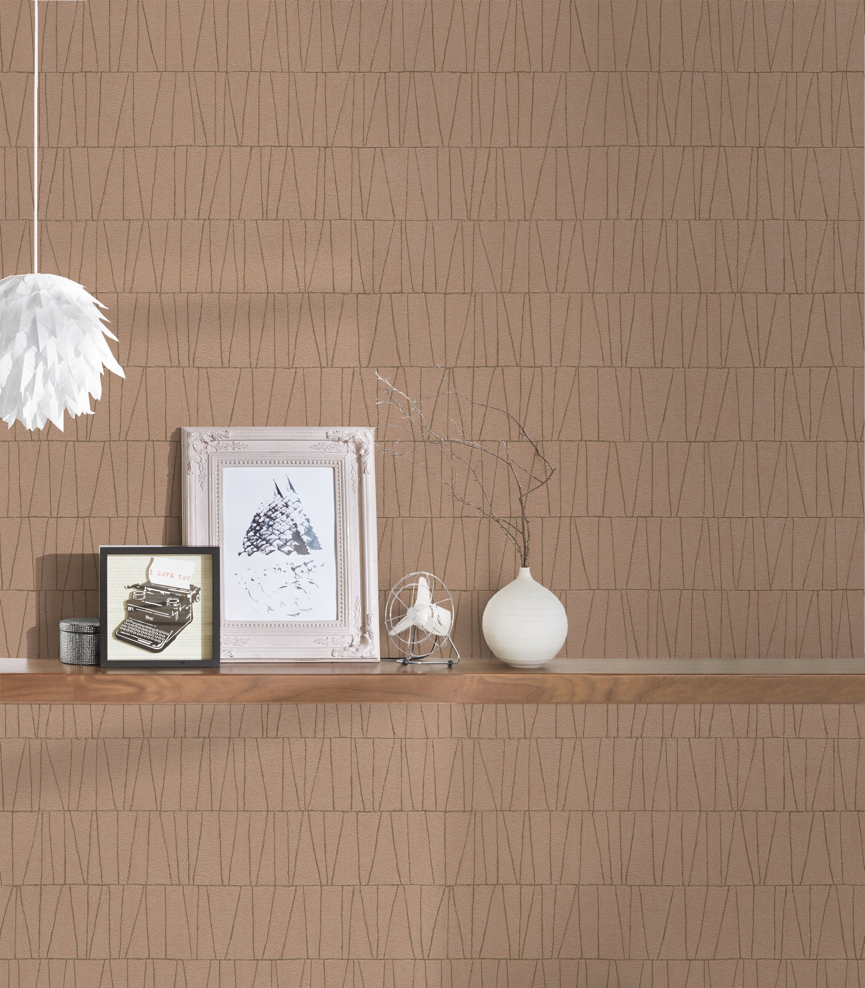 A.S. Création Vliestapete »Jade 2 Grafik-Tapete Mustertapete Metallic-Effekt Dreiecke«, glänzend, Vliestapete geometrisch für Schlafzimmer Küche Wohnzimmer Grafik Flur