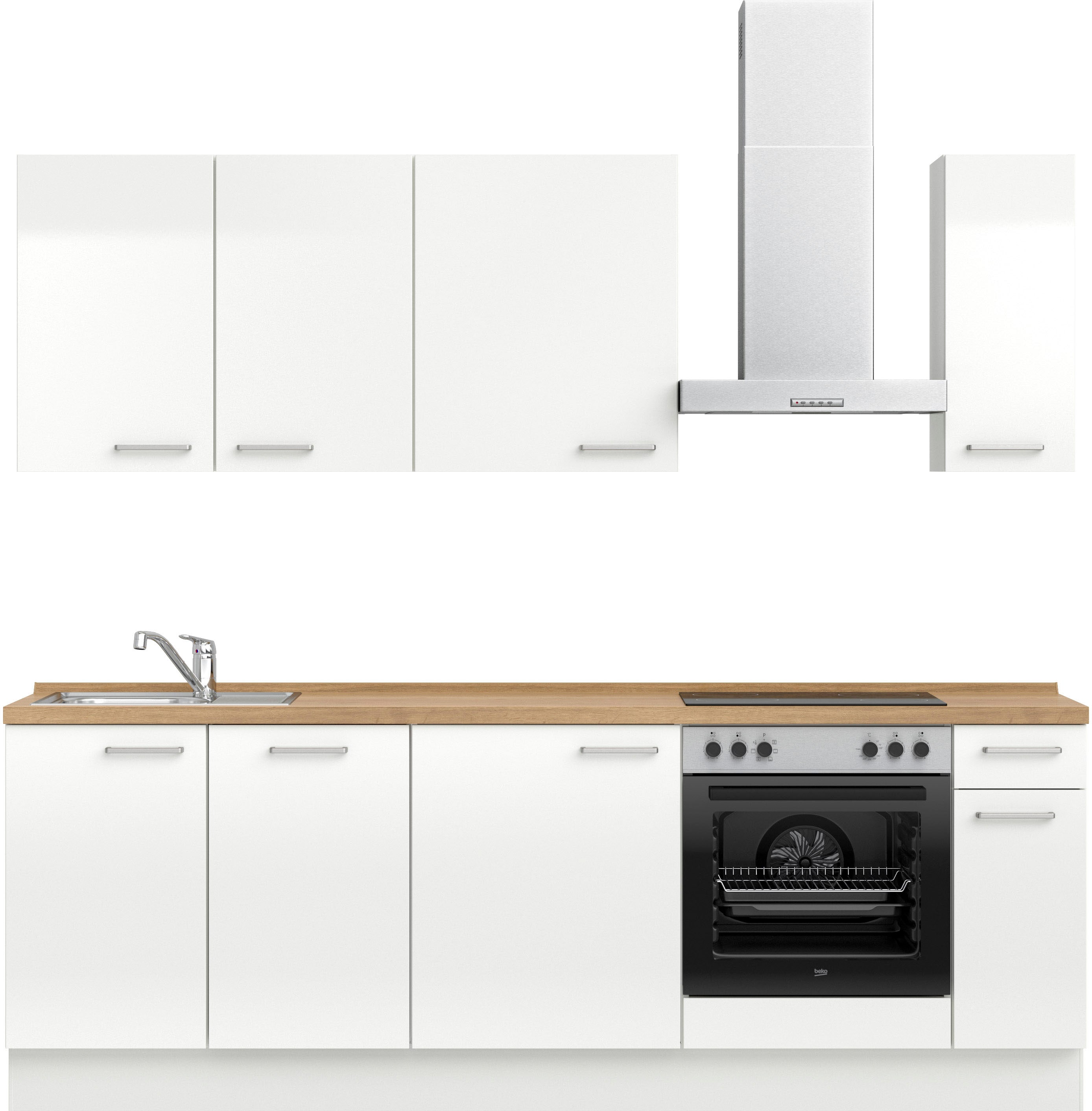 nobilia ""Flash I", NEU: individuell anpassbar mit gratis Profi-Beratung" vormontiert, Breite 240 cm, Ausrichtung wählbar, wahlw. mit E-Geräten