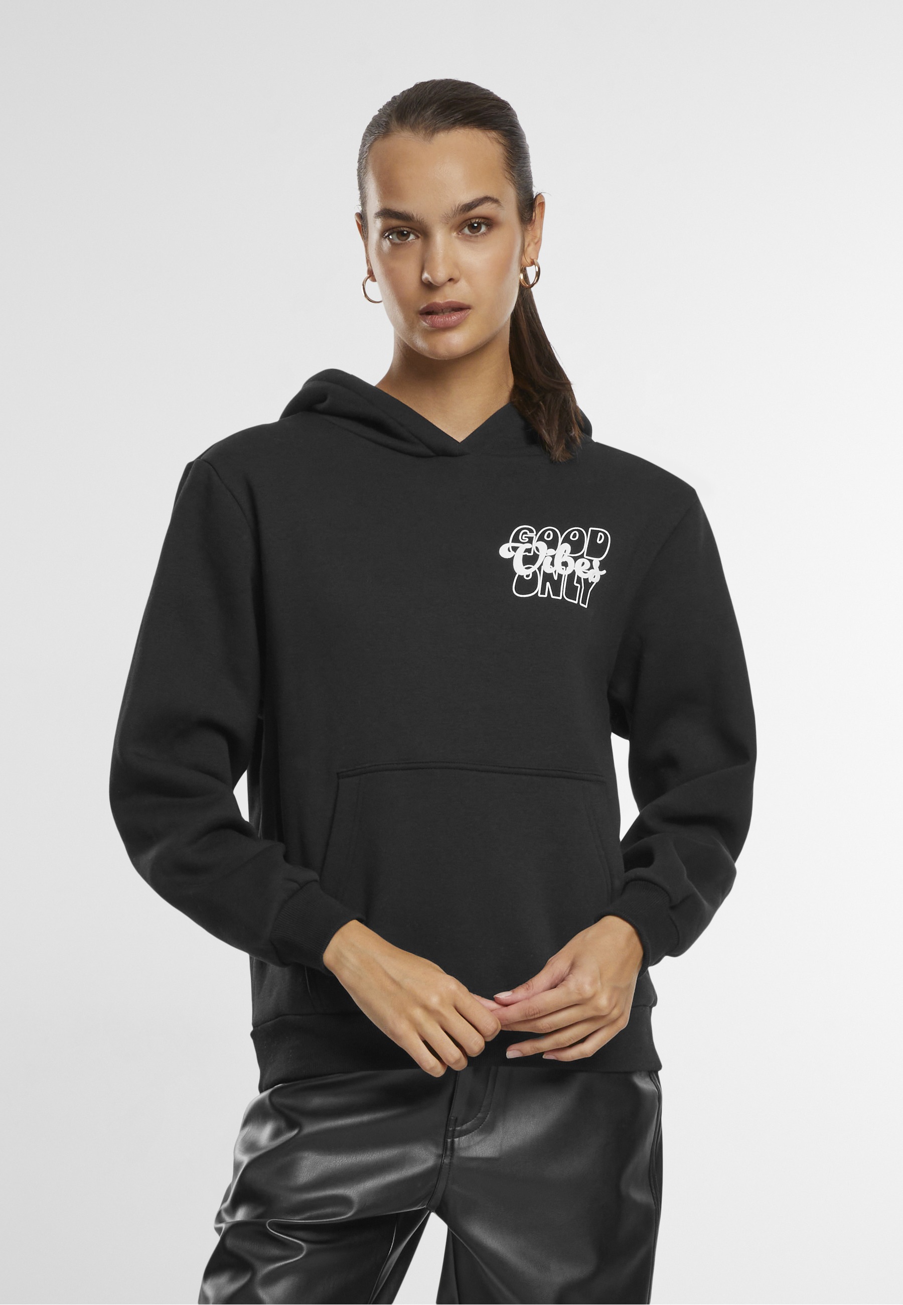 Thumbnail - Miss Tee Kapuzensweatshirt "Miss Tee Good Vibes Ladies Fluffy Hoody"