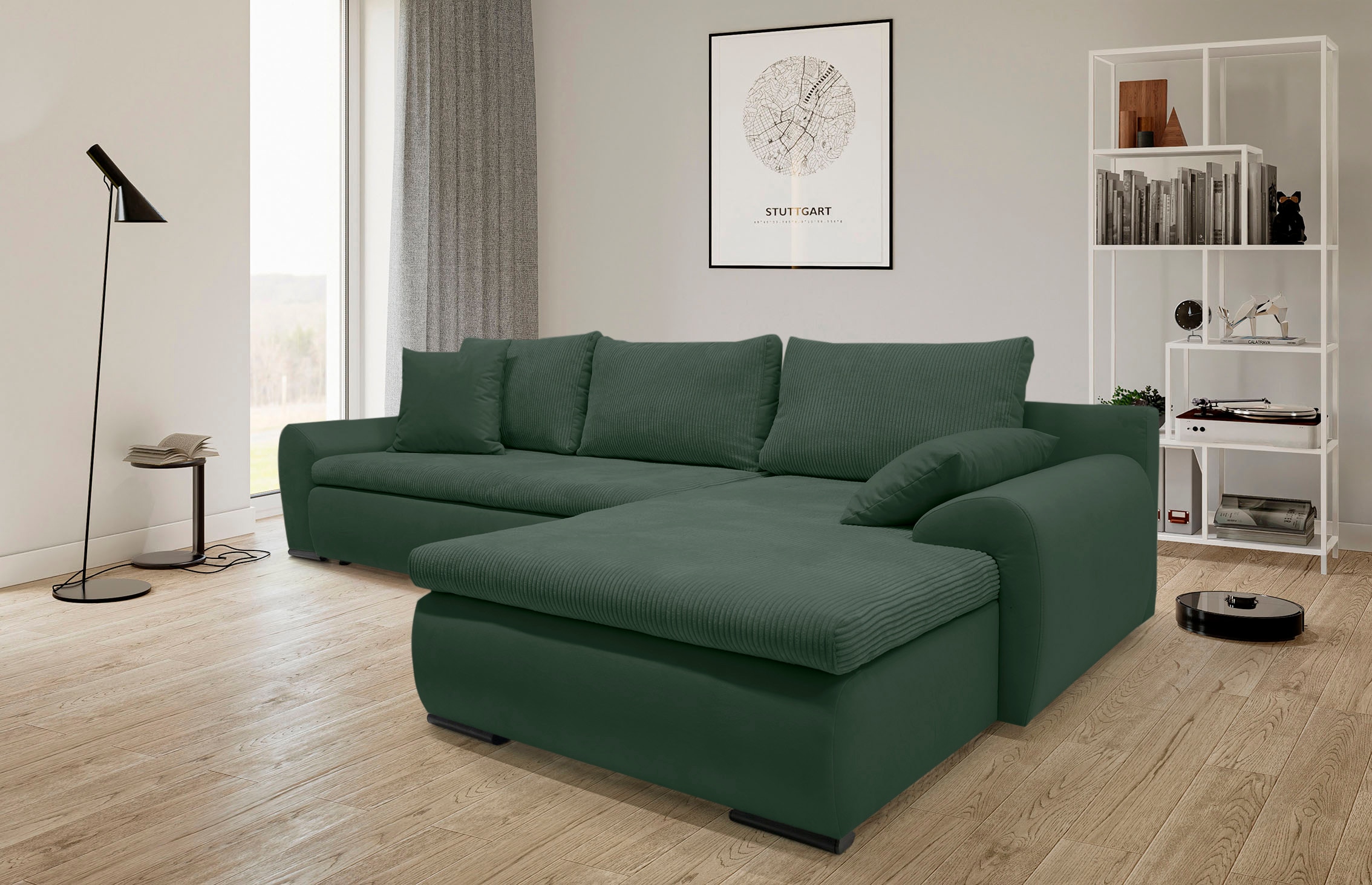 Home affaire Ecksofa Win L-Form, wahlweise mit Bettfunktion und Bettkasten