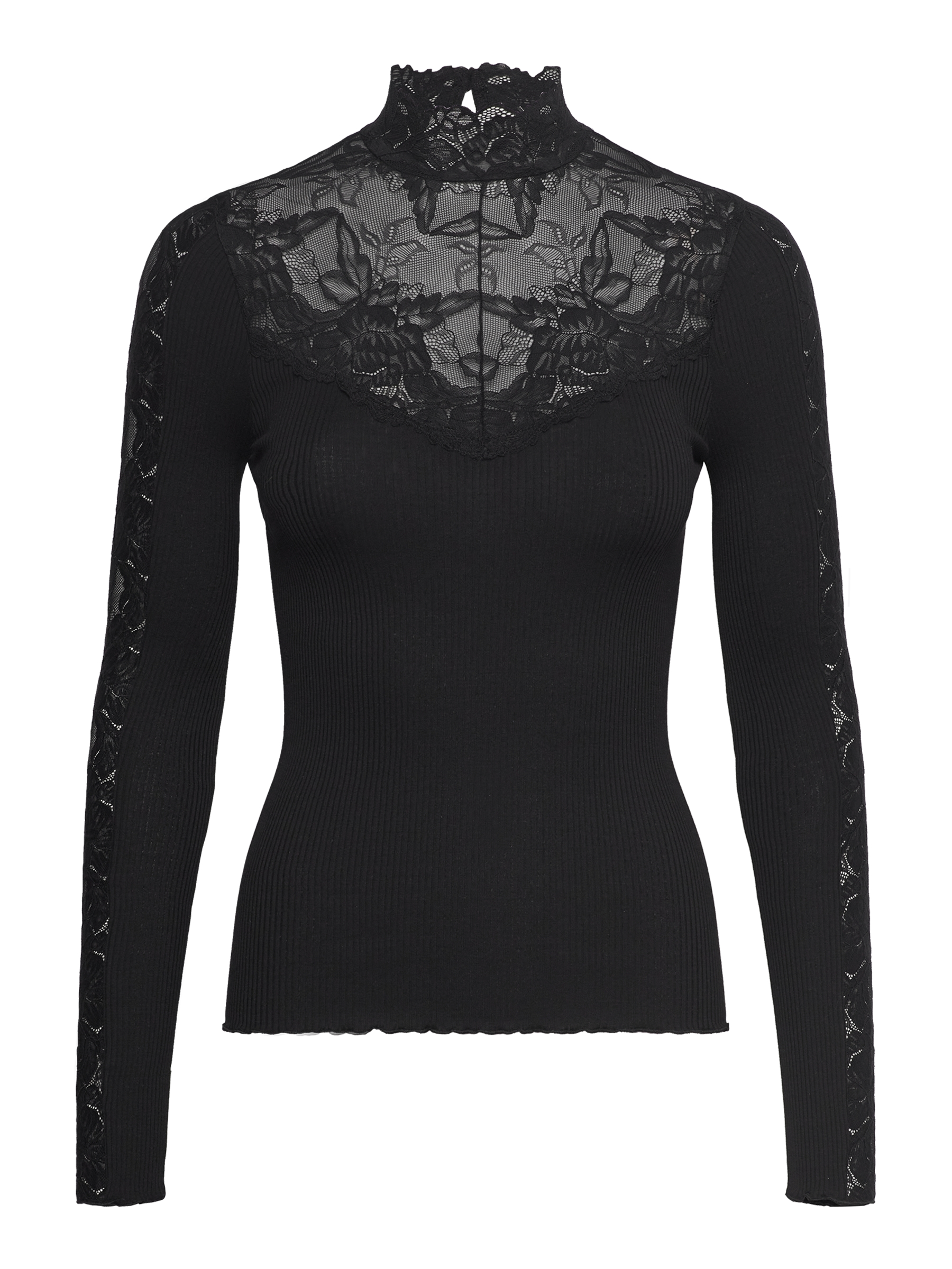 rosemunde Langarmshirt "Beatha silk shirt" mit Spitze, langen Ärmeln, weich günstig online kaufen