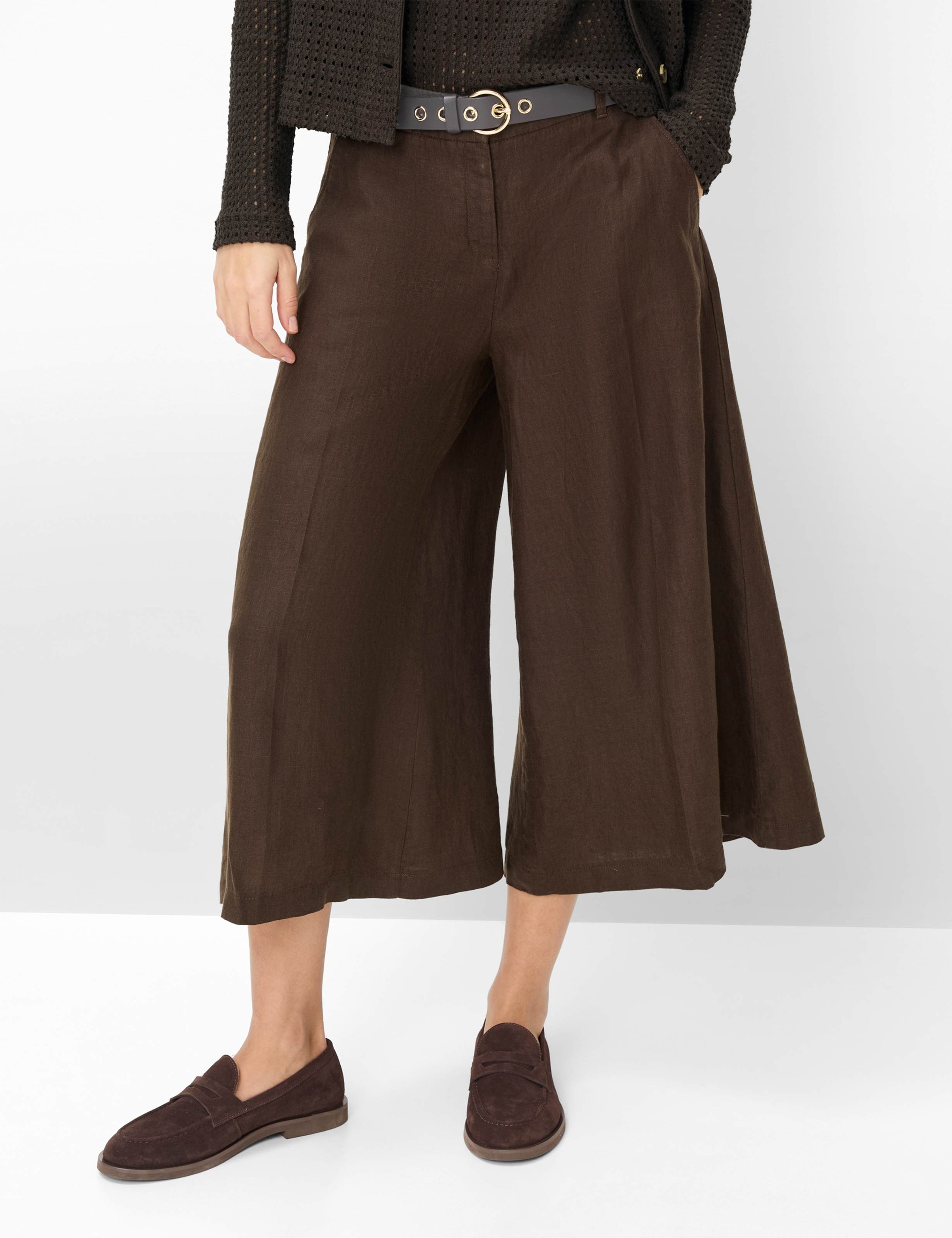 BRAX Style MELLI S Women's Linen Culotte coffee 36K18