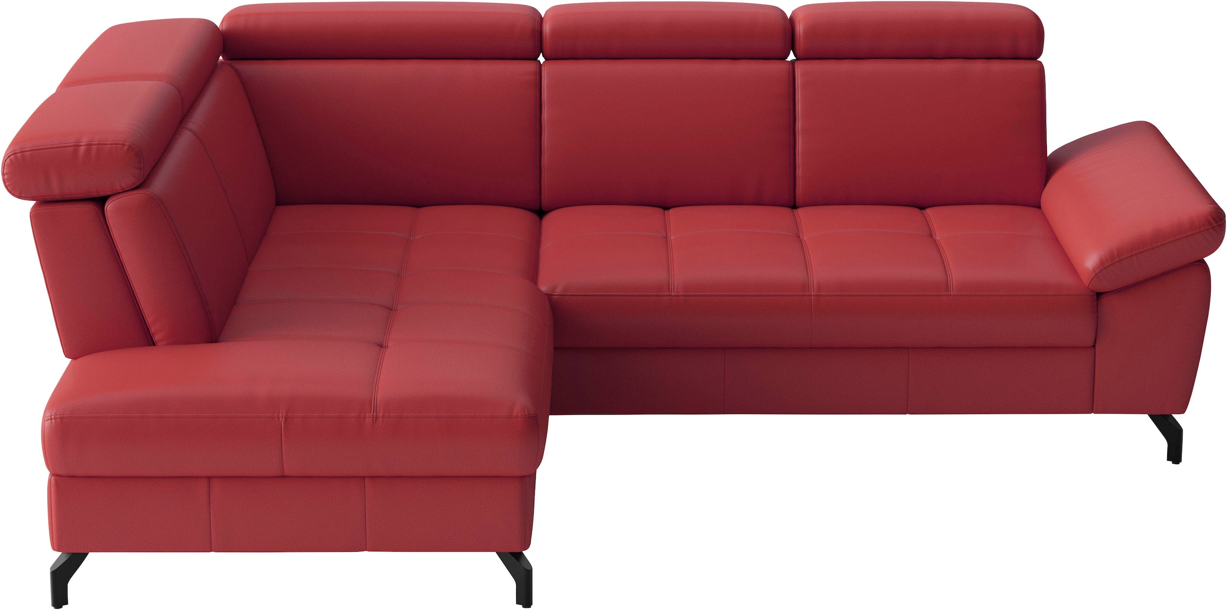 sit&more Ecksofa "Vanity L-Form, B: 254 cm, Leder" Inkl.Sitz-,Kopf-und Armteilverstellung