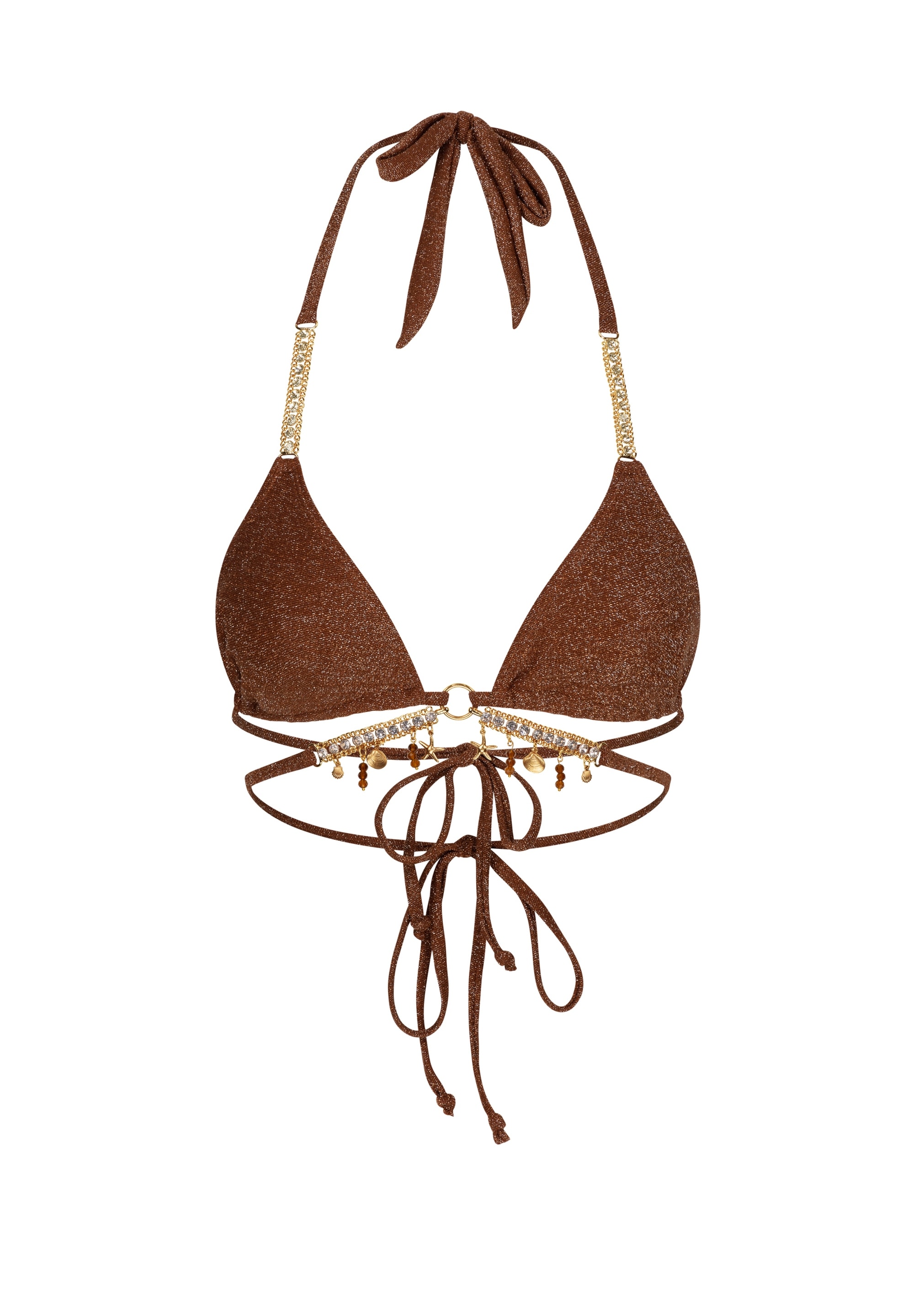 Moda Minx Triangel-Bikini-Top »Lumiere Seychelles«, (1 St.), mit funkelnden Anhängern