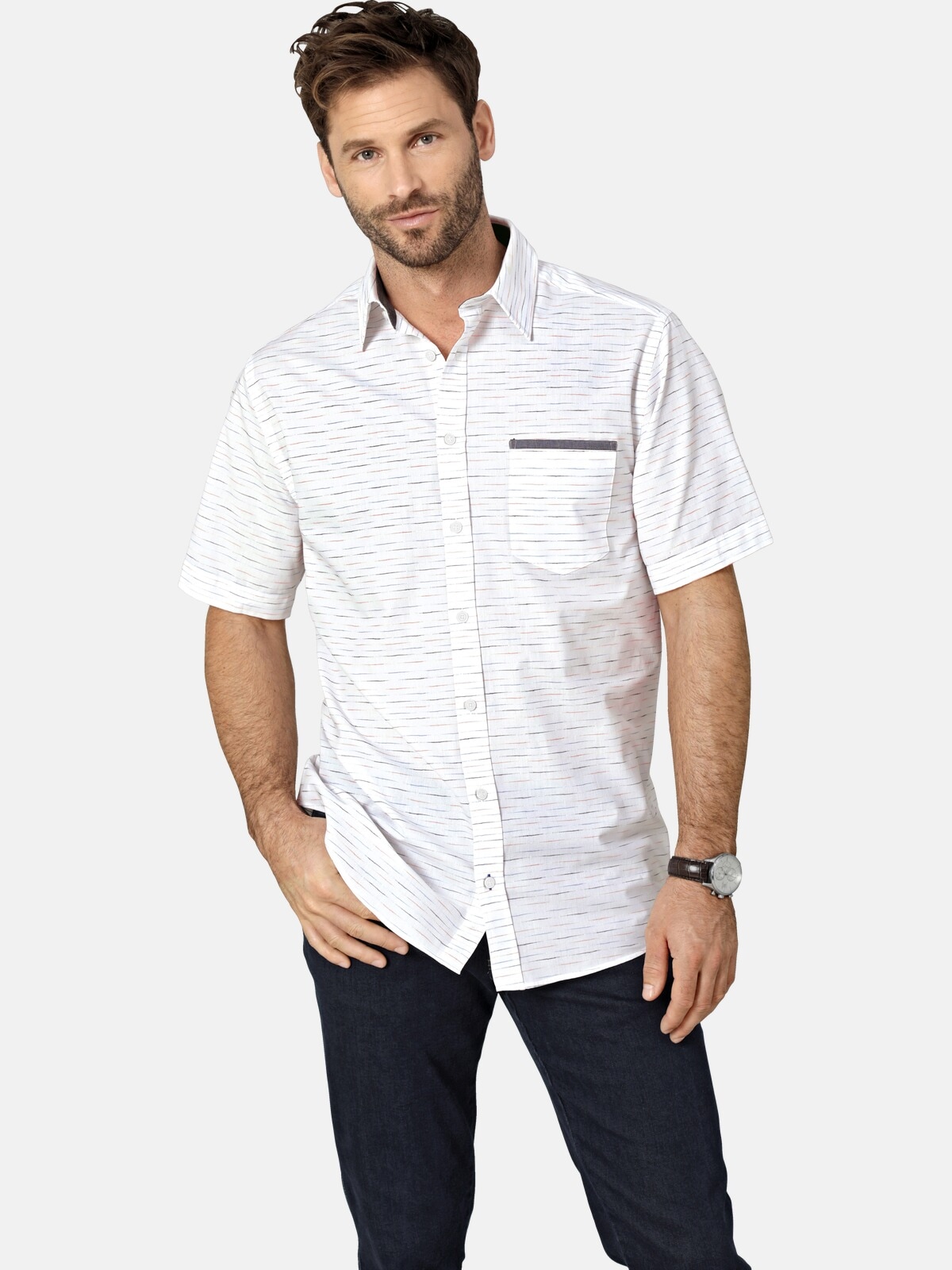 BABISTA Herren Langarmhemd "Kurzarmhemd SORIANEZ", weiß, Gr. XXL, Obermaterial: 100% Baumwolle CO., Hemden