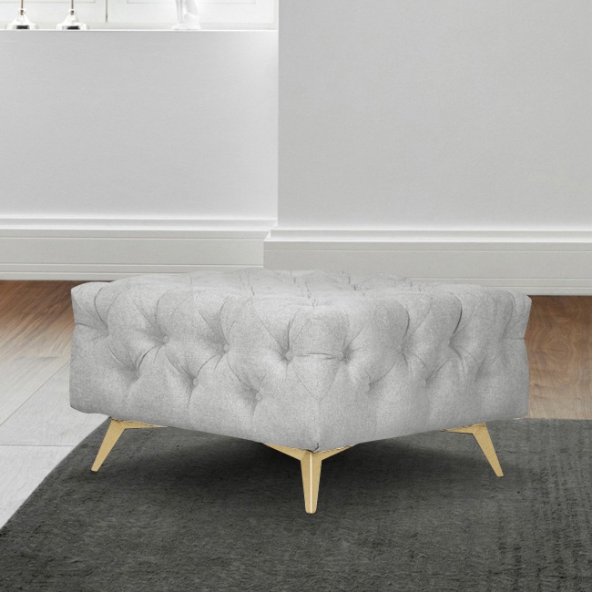 Home affaire Polsterhocker "Amaury" Chesterfield-Optik, Breite 80cm, Fußfar günstig online kaufen