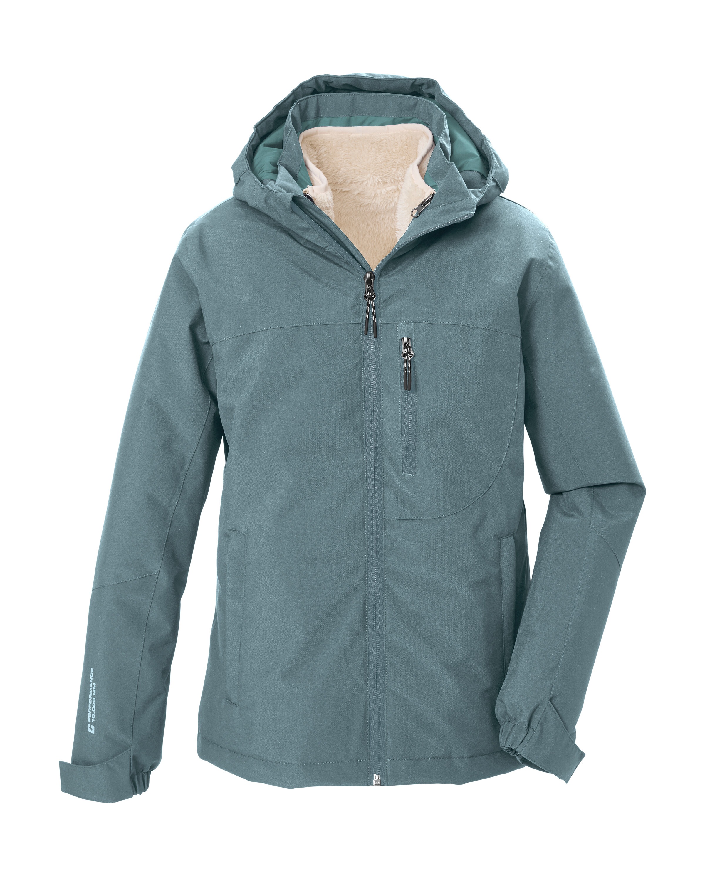 Killtec 3-in-1-Funktionsjacke "KOW 167 GRLS JCKT" 3 in 1 Kinderjacke: wasserdicht, Fleece-Innenjacke, Teflon EcoElite™