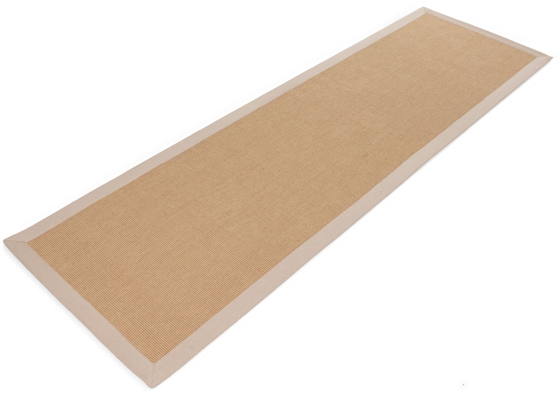 Sisalteppich CARPETFINE "Sisal , auch als Läufer erhältlich", beige, B:75cm H:5mm L:300cm, Sisal, Teppiche, Sisalteppich, mit farbiger Bordüre, Anti Rutsch Rückseite, viele Größen, Wohnzimmer 3