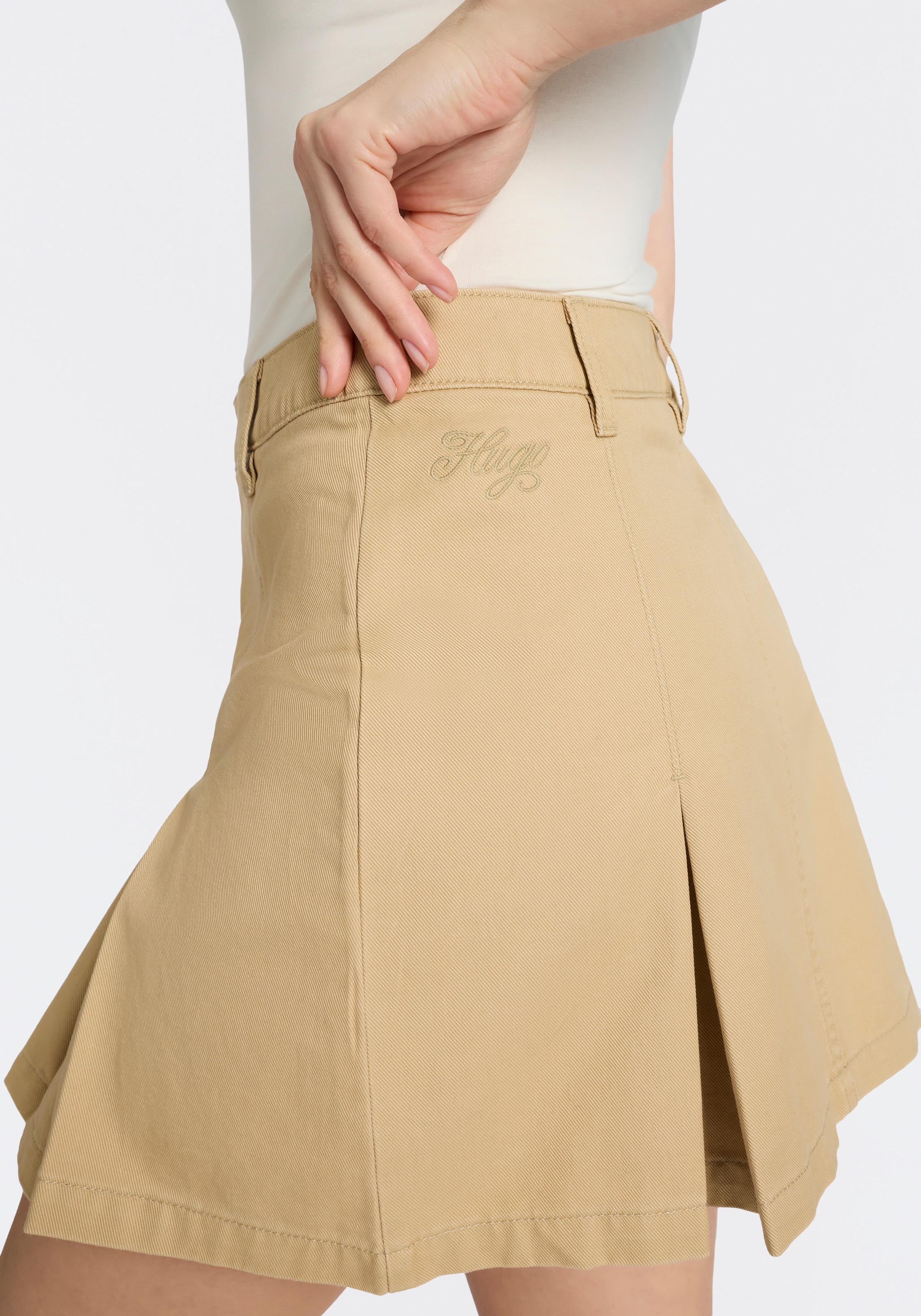 HUGO Blue Minirock »Rundale« mit Falten, Mid Waist