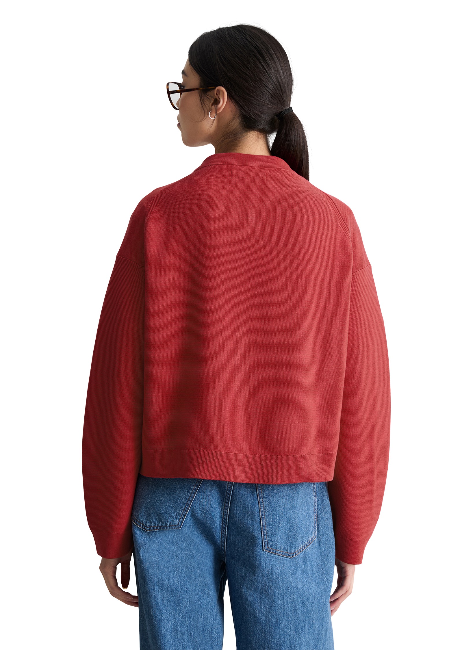 Marc OPolo DENIM Cardigan relaxed fit aus kompaktem Baumwollgarn günstig online kaufen