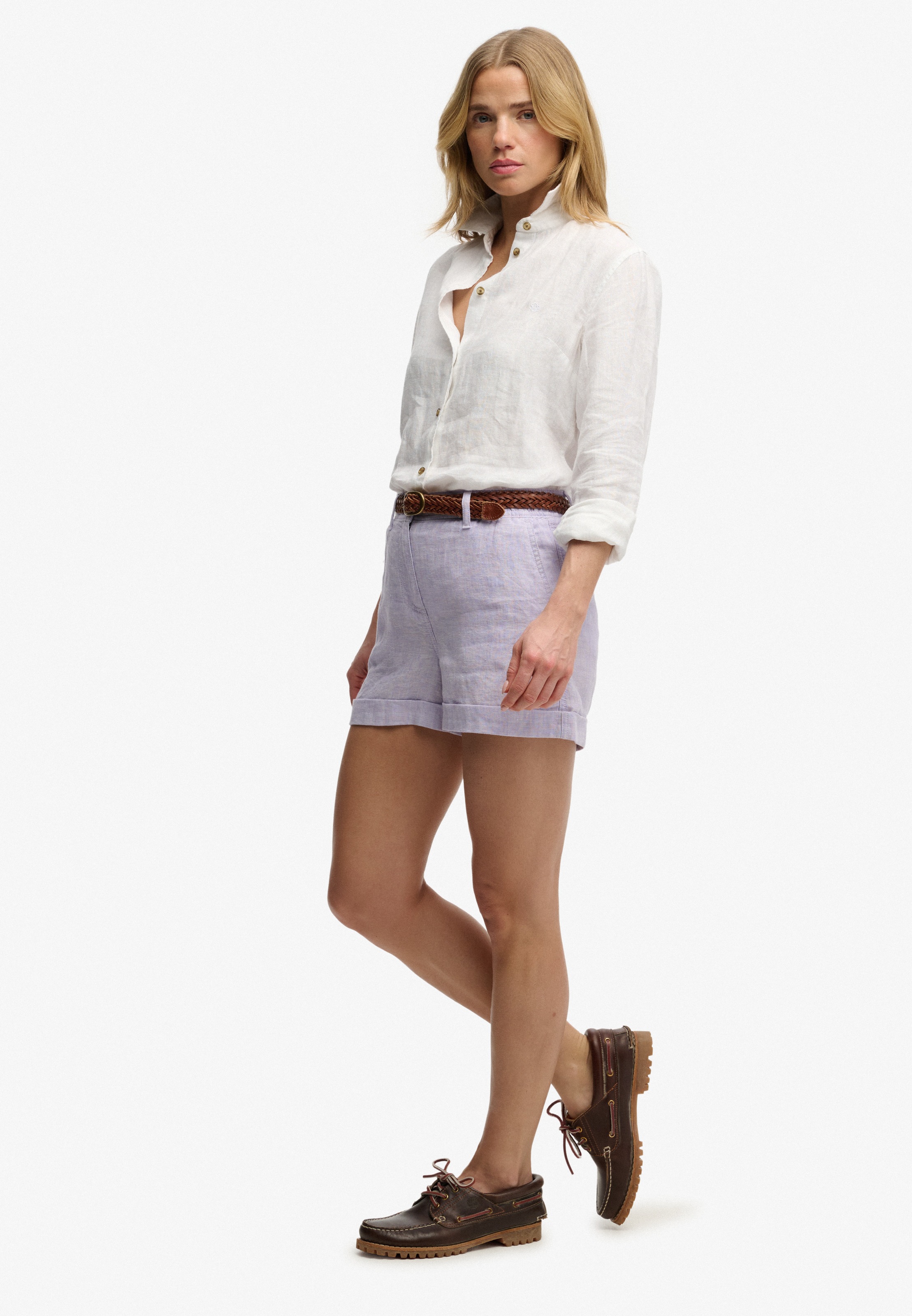 Superdry Shorts »MID RISE LINEN SHORT«  aus 100% Leinen