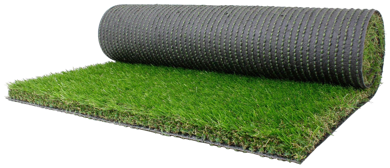 Kunstrasen "FORESTLAND, Gesamthöhe 37 mm, Made in Spain", grün, B:400cm L:100cm, Polyethylen (PE), Polypropylen, PRIMAFLOR-IDEEN IN TEXTIL, Teppiche, natürliche Optik, mit Drainagefunktion, ideal für Balkon & Terrasse