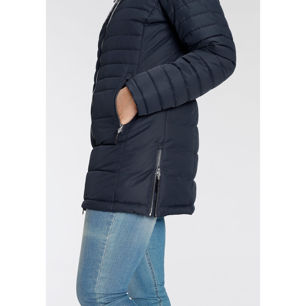 Polarino Steppjacke, mit Kapuze