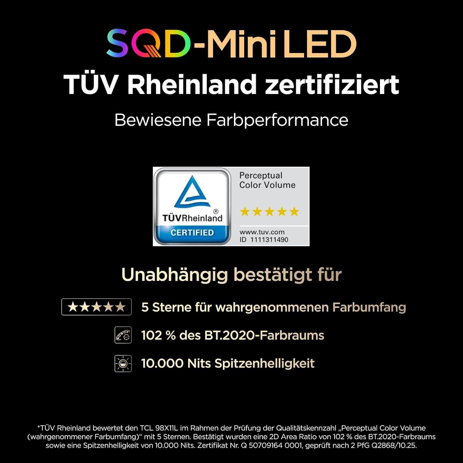 TCL LED-Fernseher »98X11L« 215 cm/98 ″ IMAX Enhanced, Filmmaker Mode,,  Apple Airplay 2