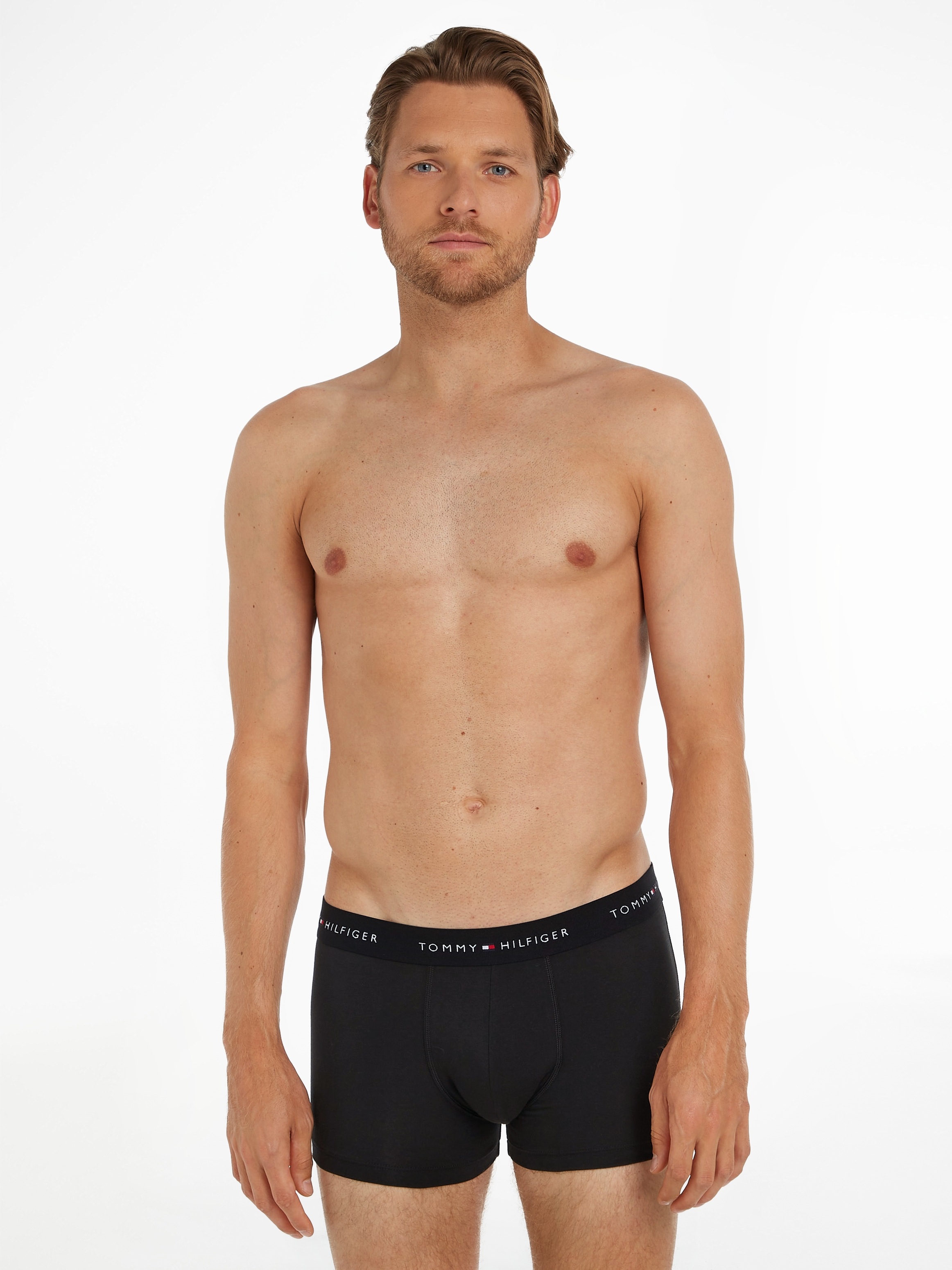 Tommy Hilfiger Underwear Trunk "TRUNK 3 PACK" 3 Stk. mit kontrastfarbenem L günstig online kaufen