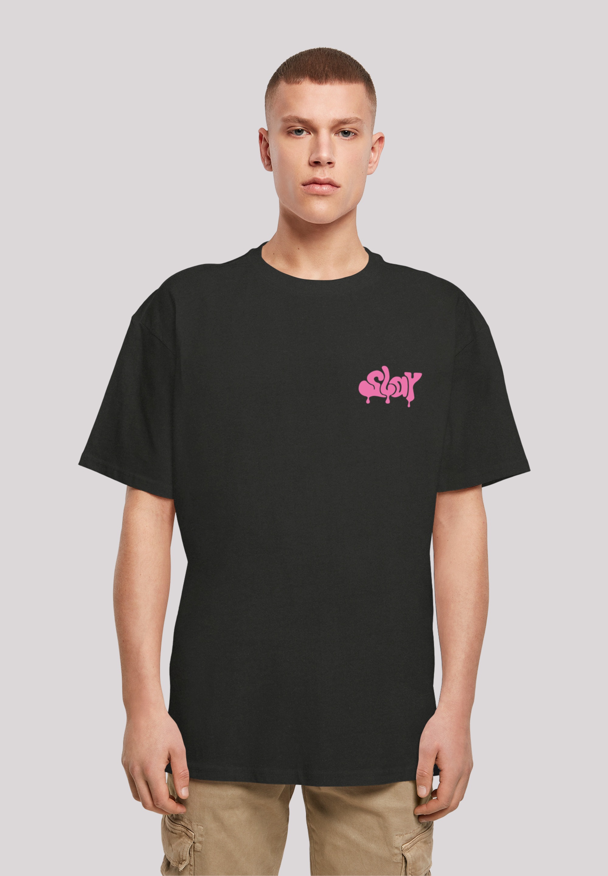 F4NT4STIC T-Shirt "SLAY Jugenwort Pink", Print