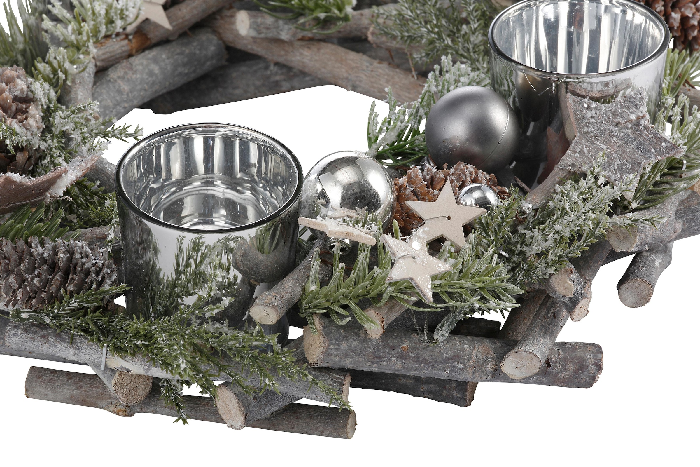 affaire 4 Echtholz aus Adventskranz Home 30 Ø | für BAUR »Weihnachtsdeko«, Teelichter, cm