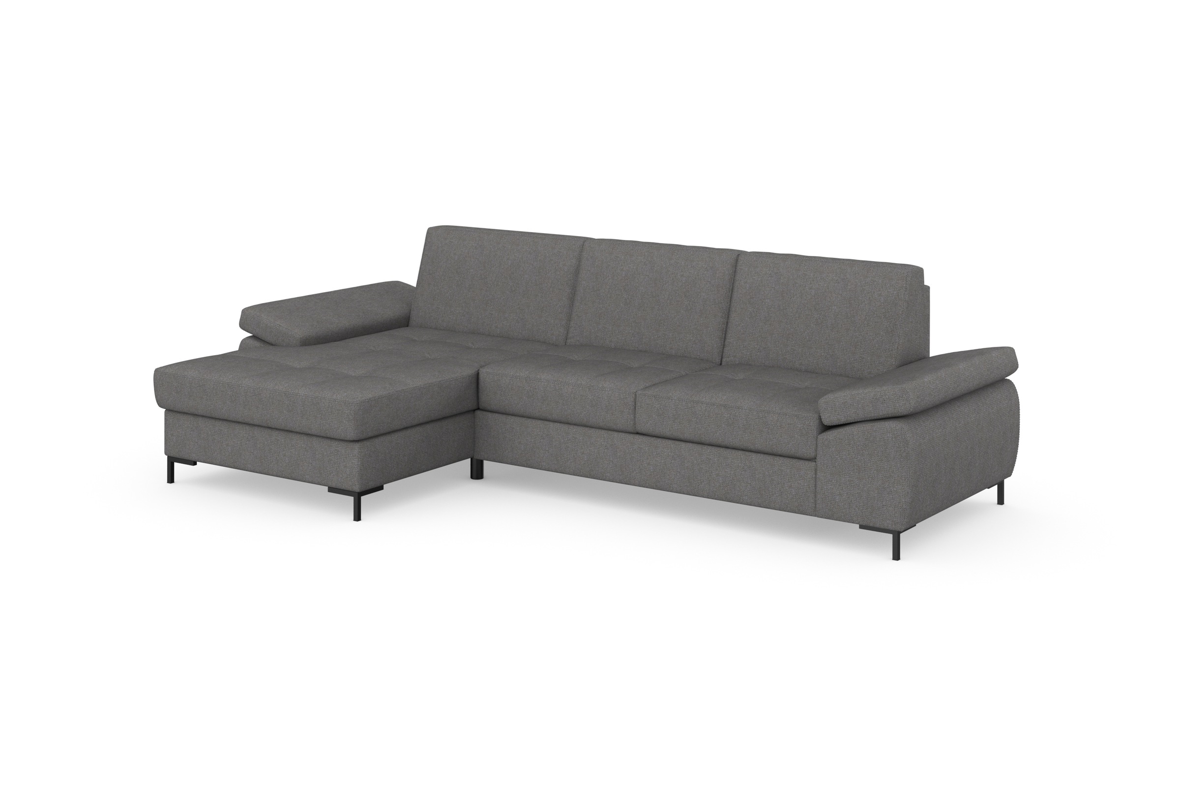 DOMO collection Ecksofa »Capelo L-Form«, mit Armteilverstellung, wahlweise mit Bettfunktion, Federkern