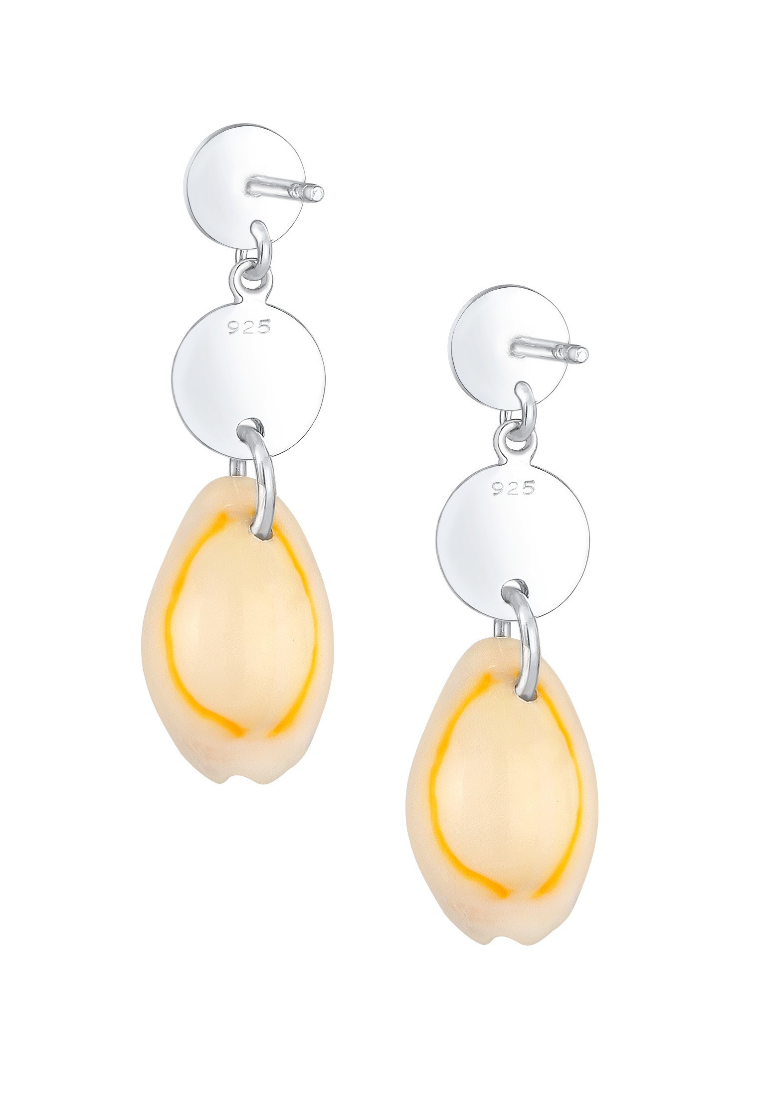 ELLI Kauri Shell 925 Sterling Silver Earrings Silver One Size 3