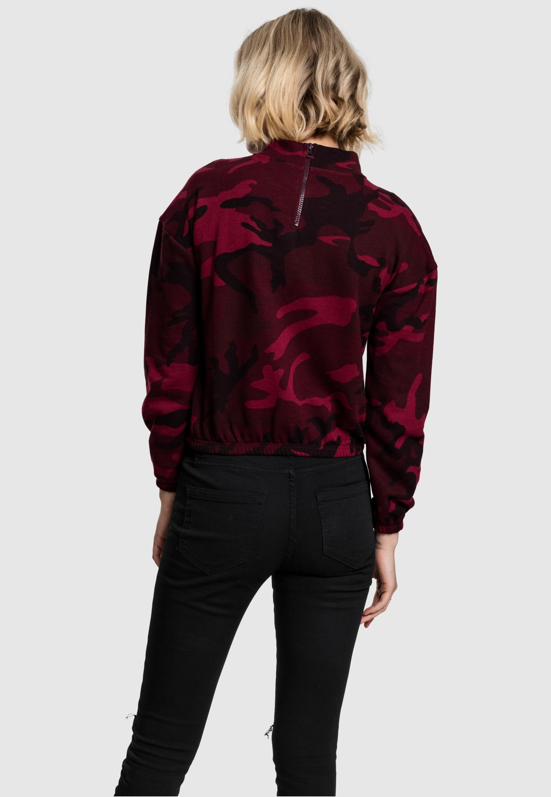 URBAN CLASSICS Sweatshirt »Urban Classics Damen Ladies Camo Turtleneck Crew«, (1 tlg.)