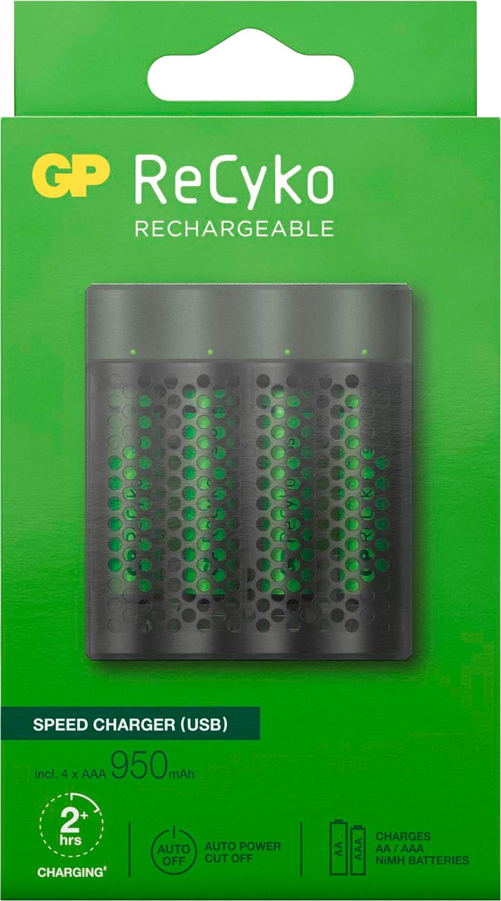 GP Batteries Batterie-Ladegerät »ReCyko Speed M451 4-fach NiMH mit 4 x AAA 950 mAh...
