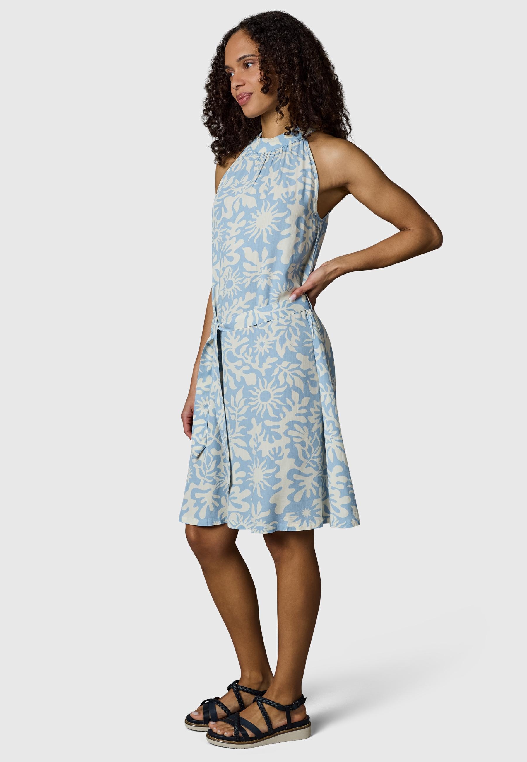 Ragwear A-Linien-Kleid »Angylee Print YOUMODO« Eingrifftaschen Leichtes Sommerkleid mit Bindegürtel