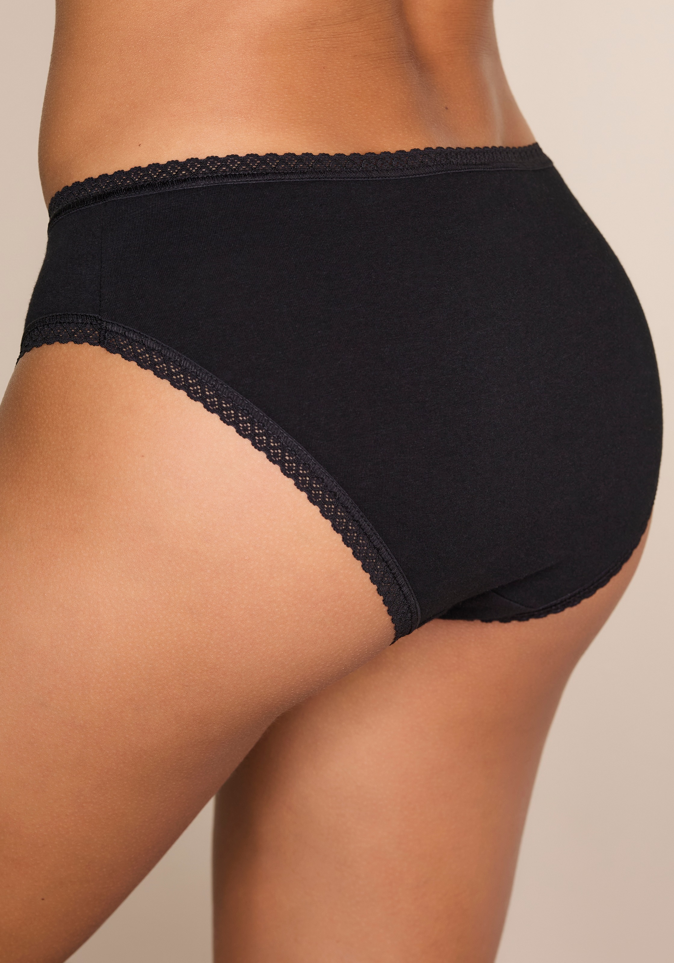 Vivance Jazz-Pants Slips, (7er-Pack), aus weicher Baumwollqualität mit feiner Spitzeneinfassung