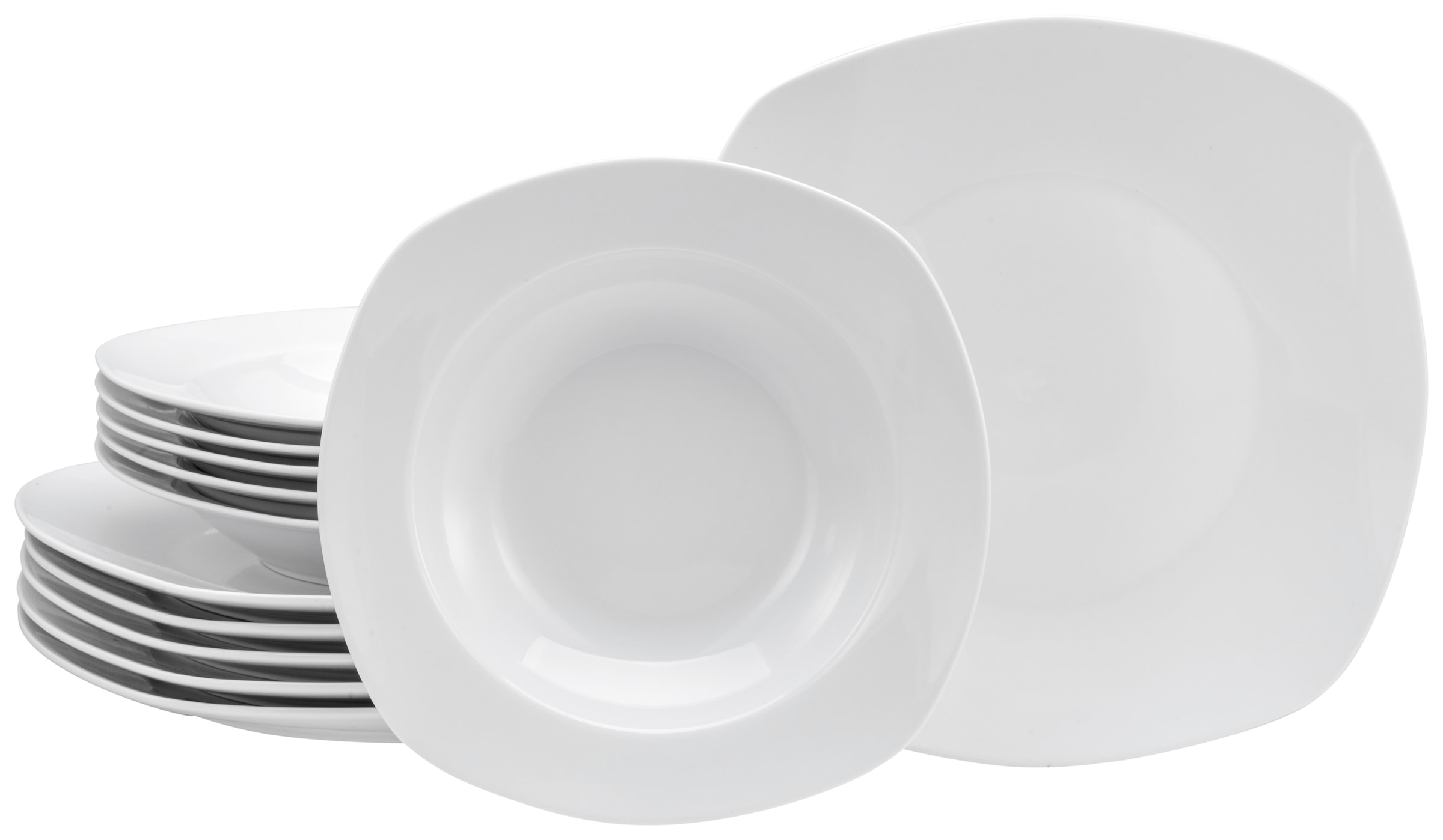 CreaTable Tafelservice "Geschirr-Set Amelie" Geschirr, Teller Set, weiß, 12 günstig online kaufen