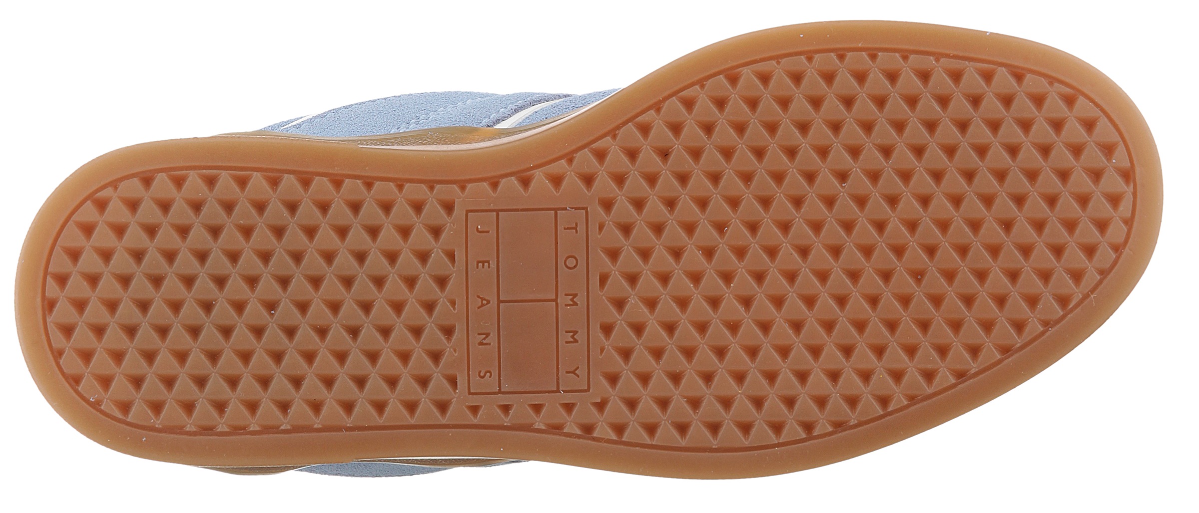 Tommy Jeans Plateausneaker »THE GREENWICH SUEDE«, Freizeitschuh, Halbschuh, Schnürschuh mit gepolstertem Schaftrand