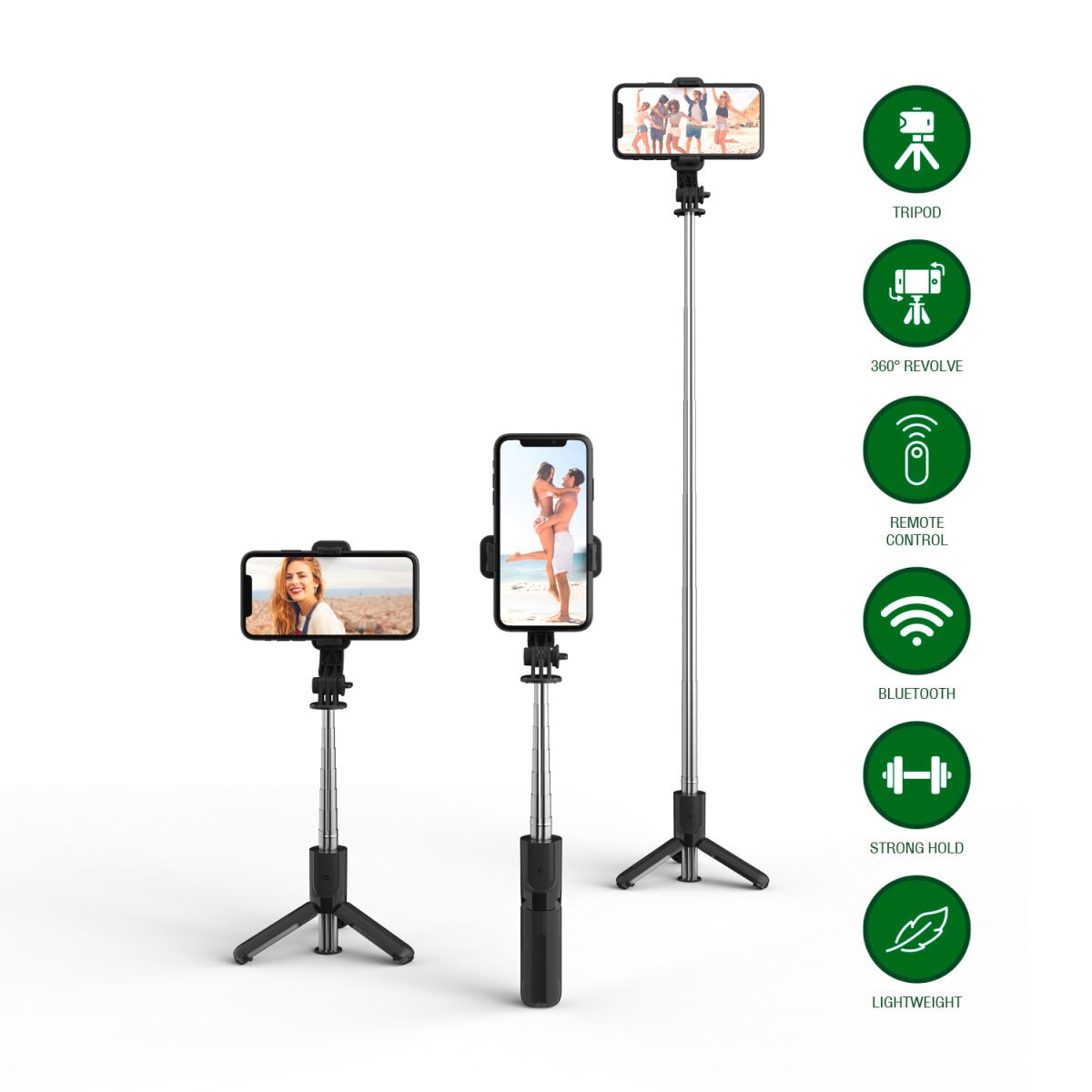 4smarts Smartphone-Halterung »Selfie Stick Tripod mit Wireless Remote Control«