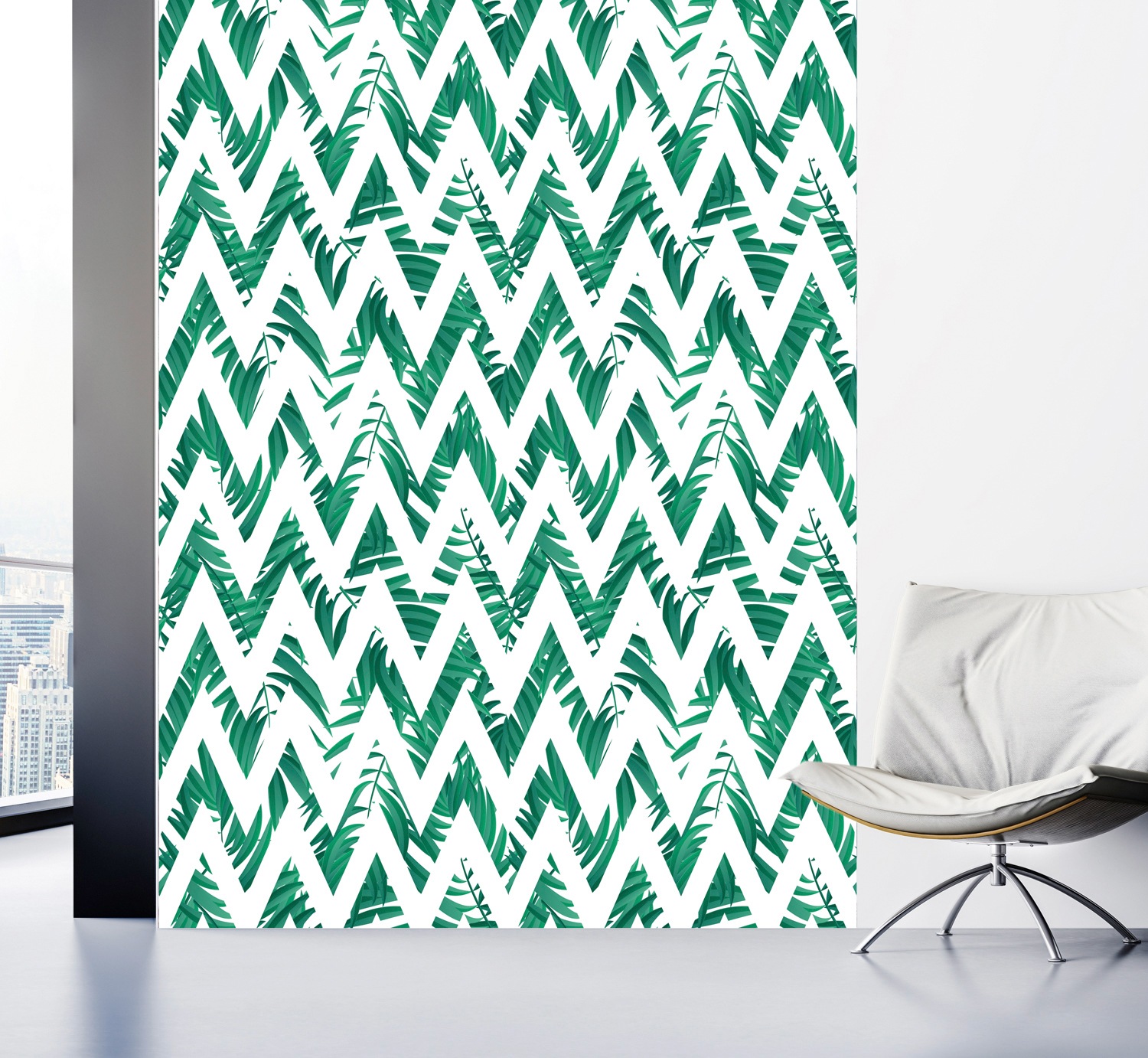 queence Vinyltapete »Muster-Grün«, gemustert-Farbverlauf-bedruckt-abstrakt, 90x250cm, selbstklebend, kinderleichte Anbringung, Sticker