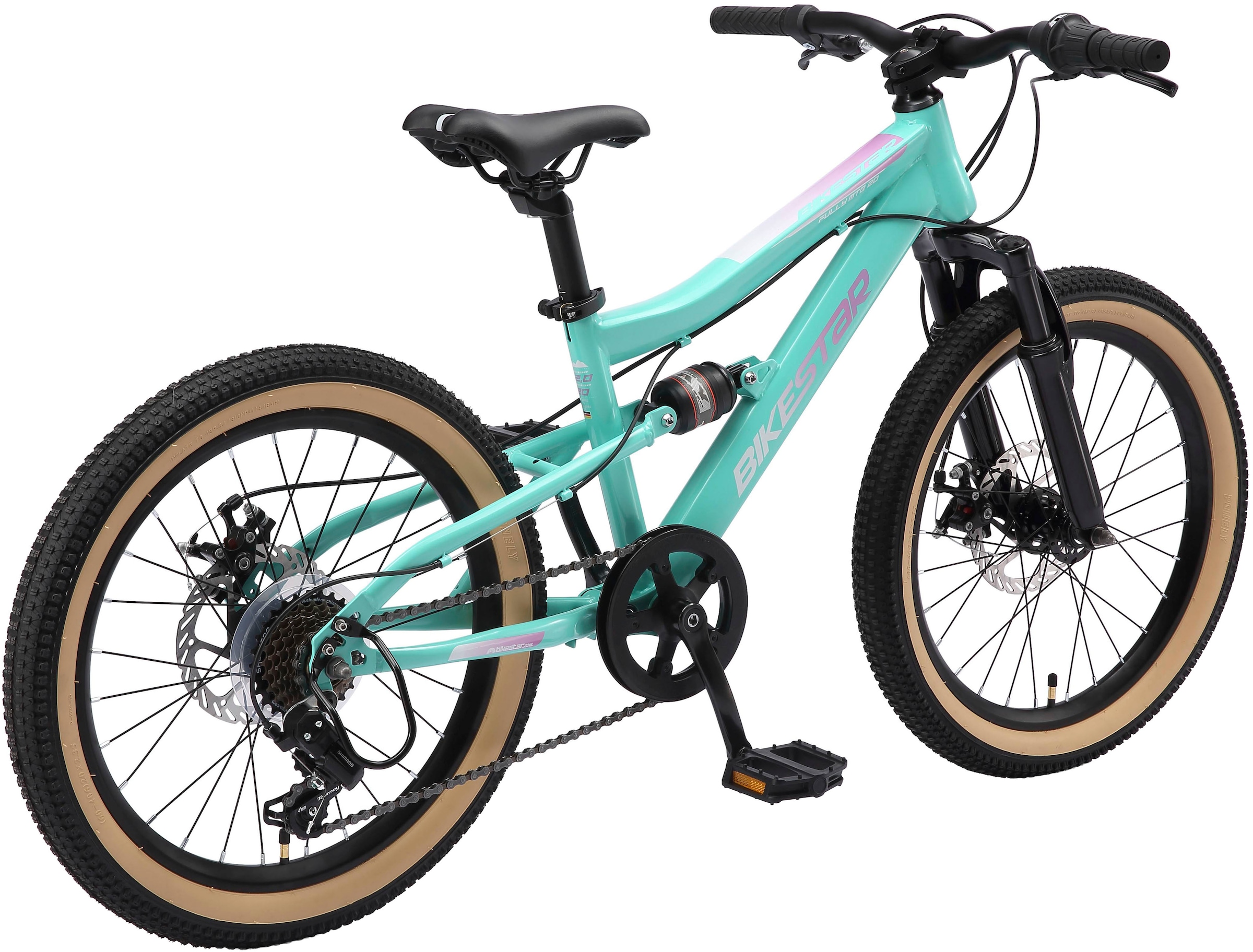 Bikestar Jugendfahrrad, 7 Gang, Shimano, RD-TY21 Schaltwerk, Kettenschaltung