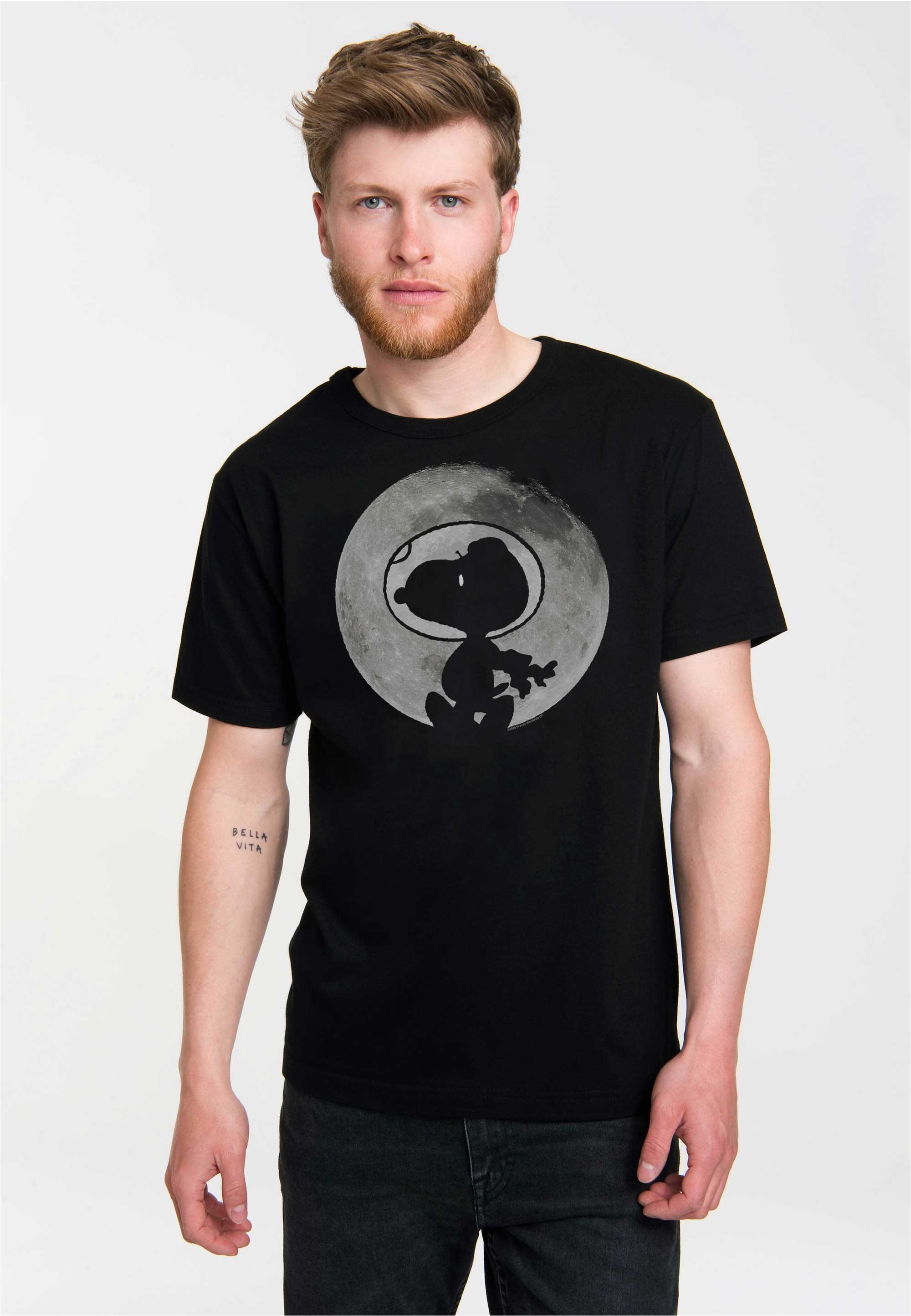 LOGOSHIRT T-Shirt "Snoopy - Mond" mit coolem Print